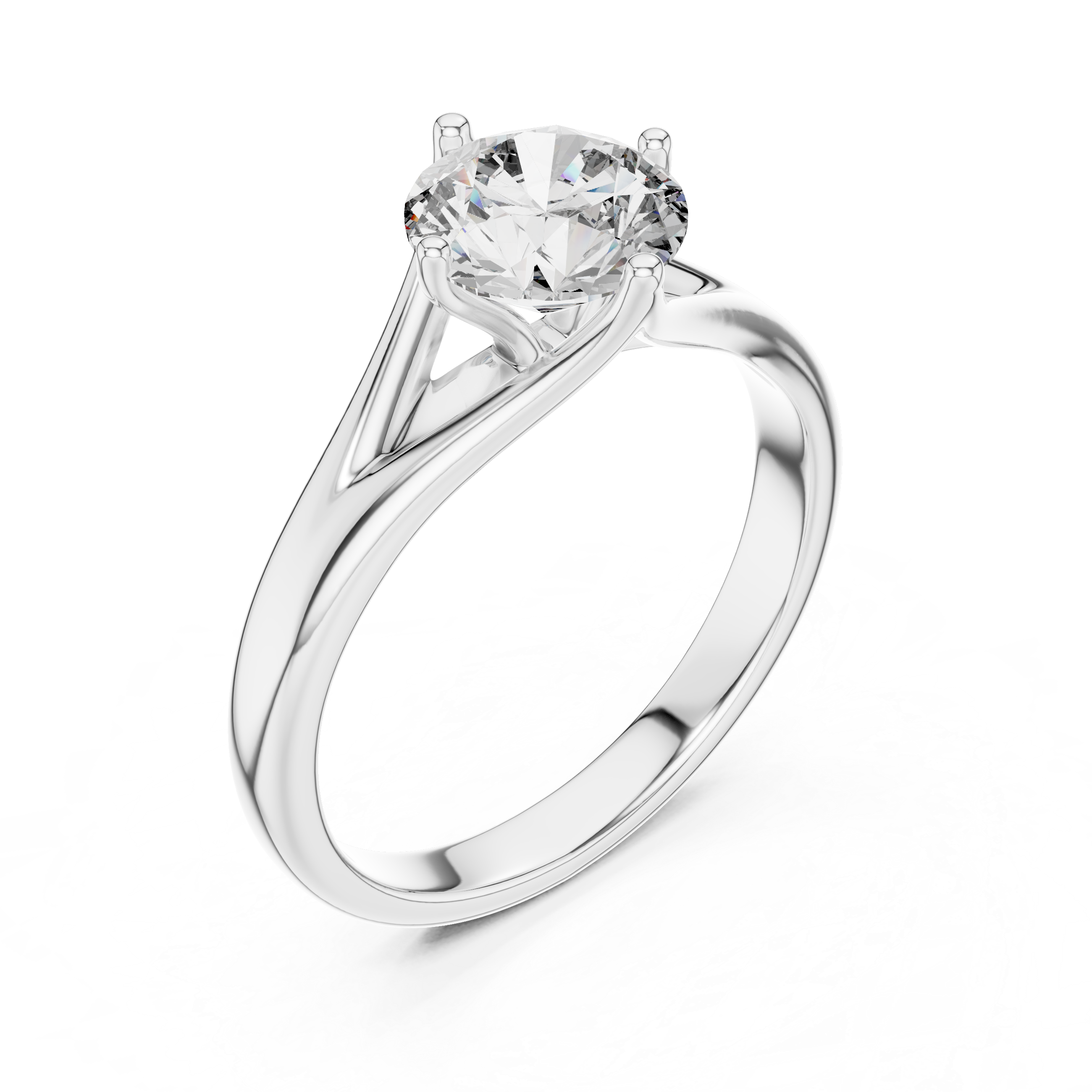 1ct Solitaire With Unique Band