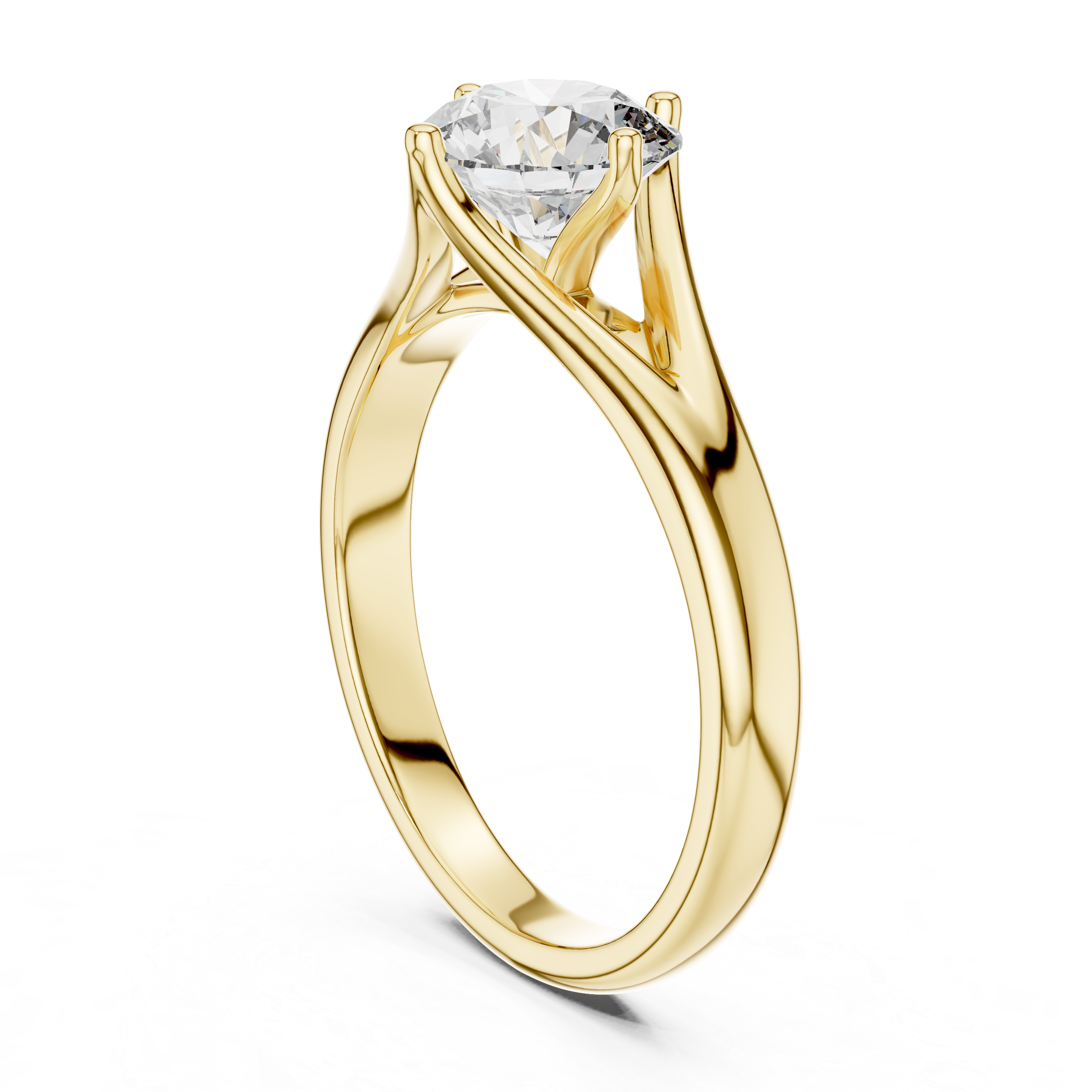 1ct Solitaire With Unique Band