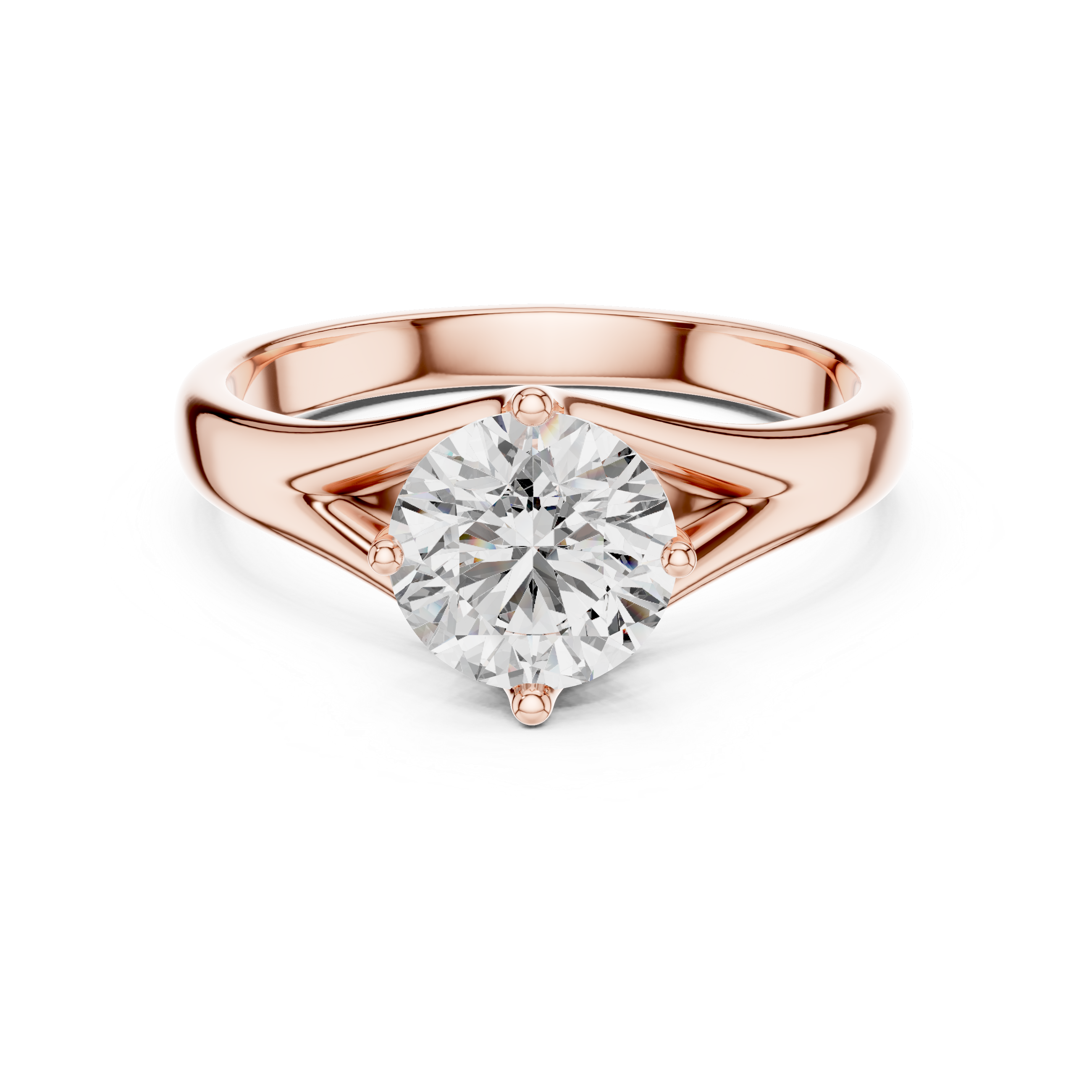1ct Solitaire With Unique Band