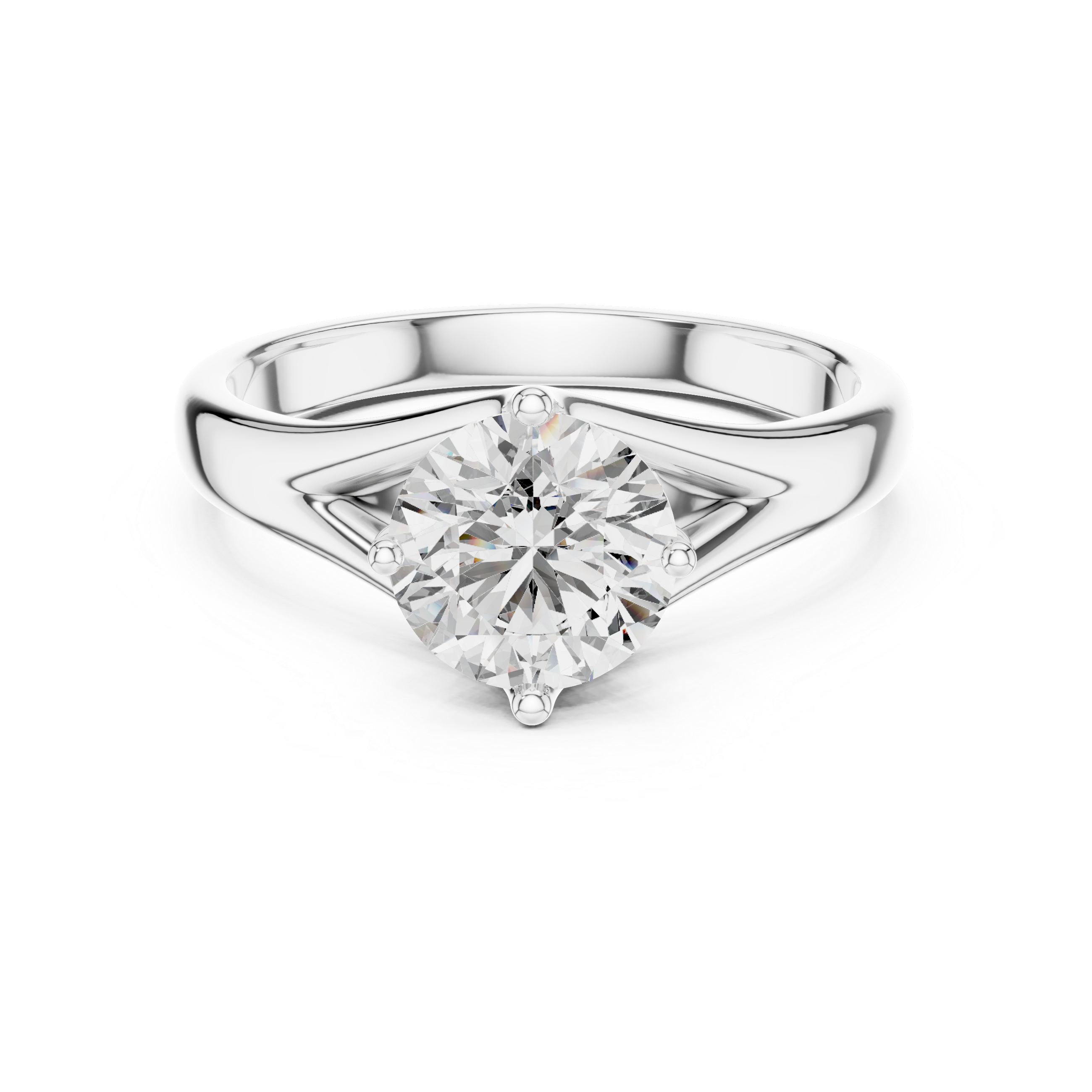 1ct Solitaire With Unique Band