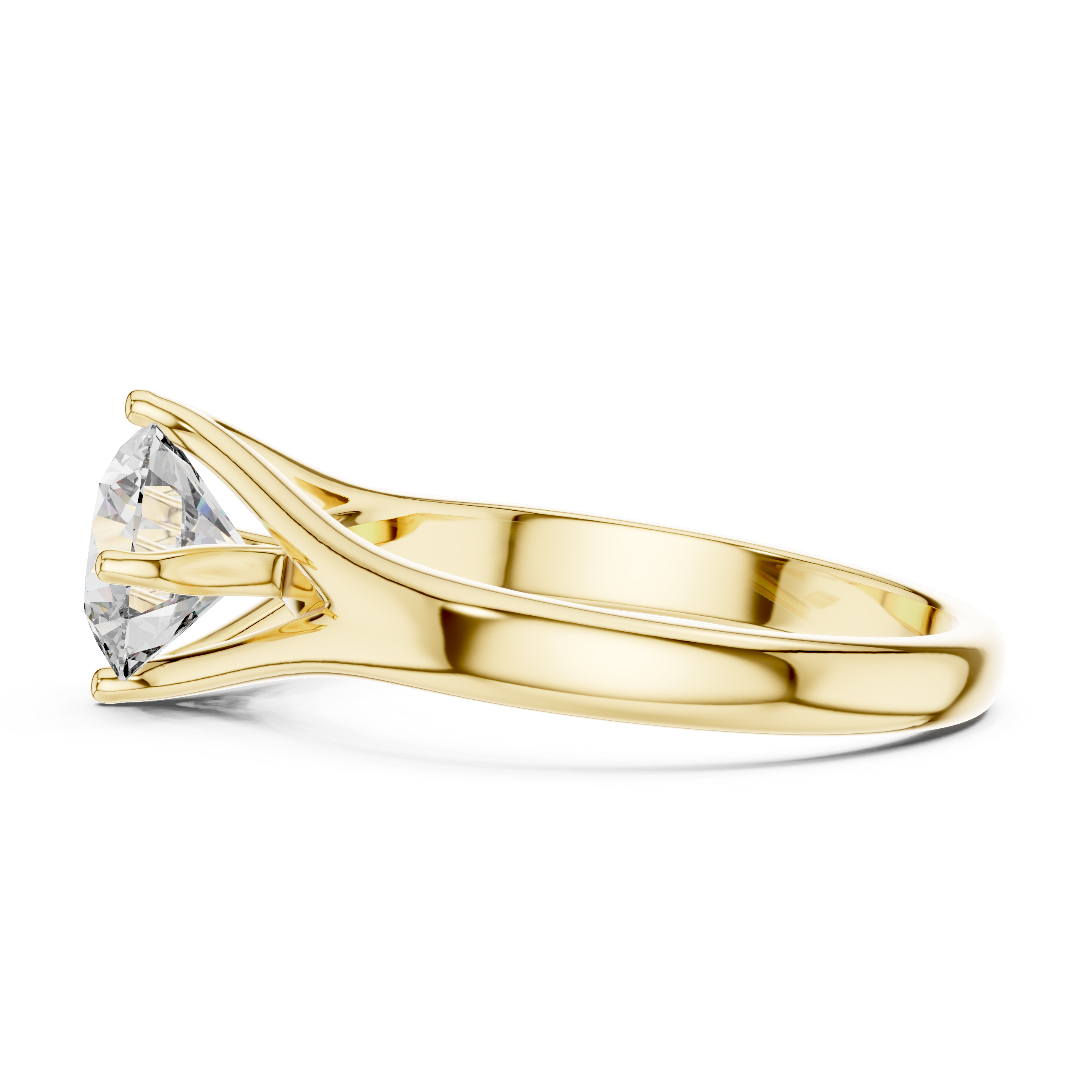 1ct Solitaire With Unique Band