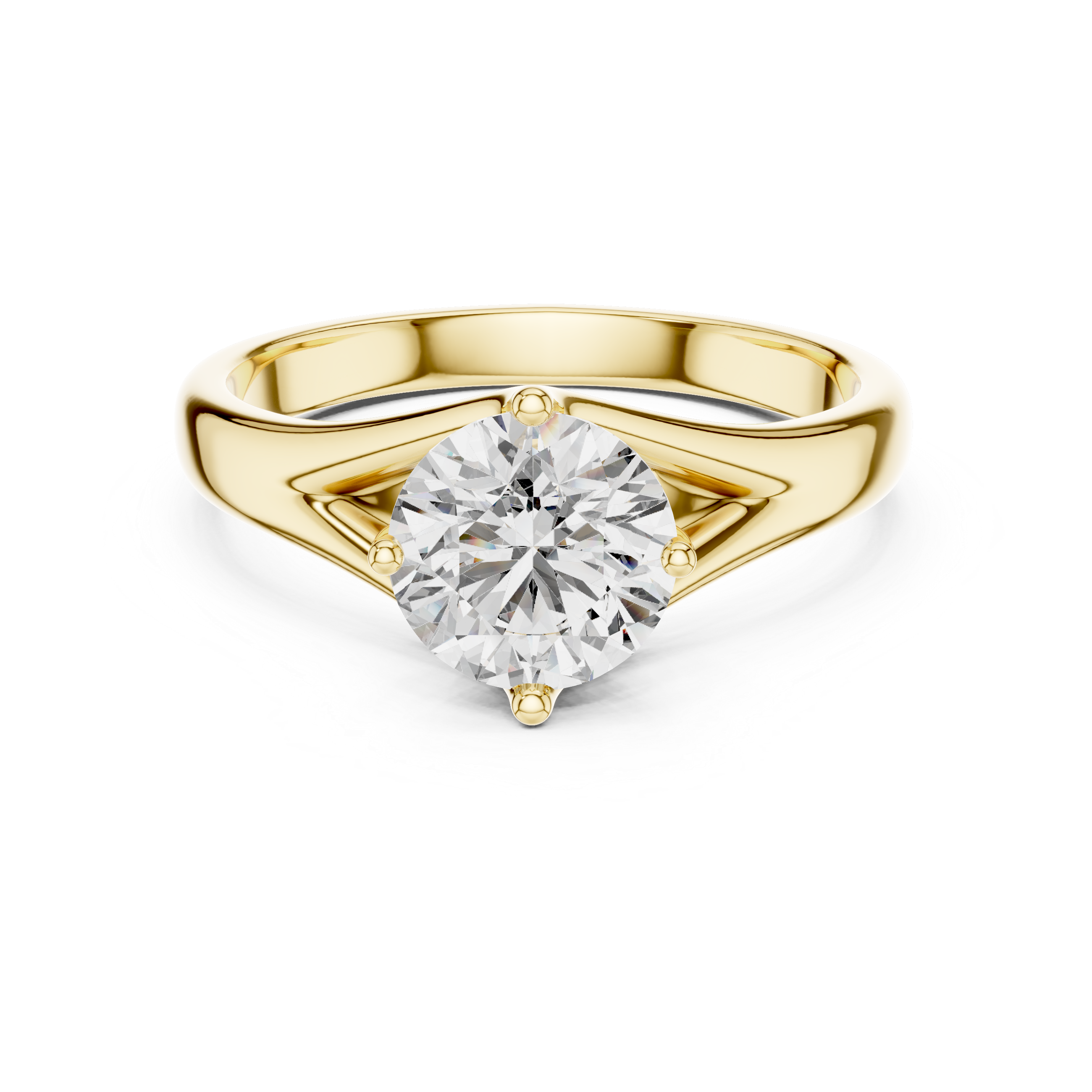 1ct Solitaire With Unique Band