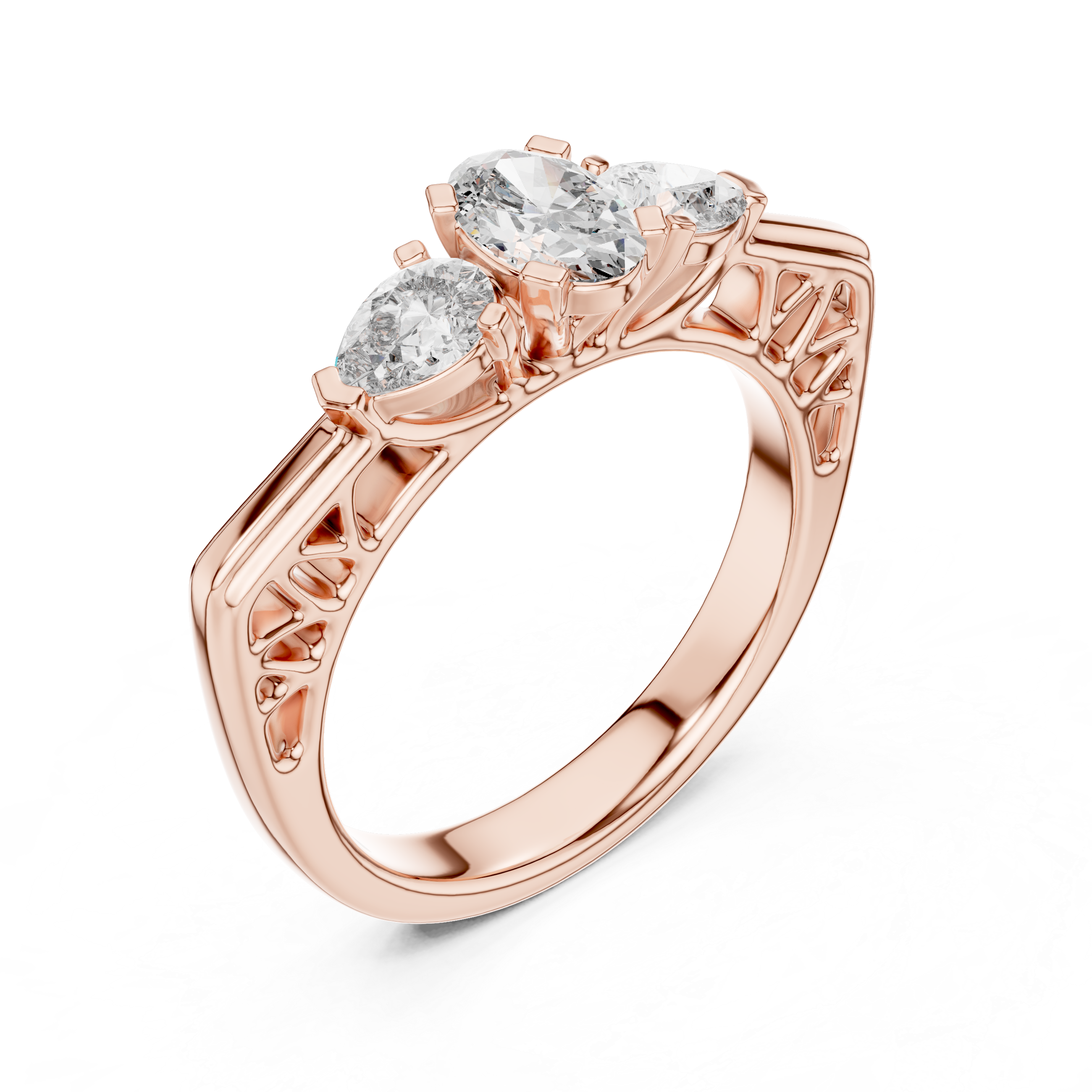 Oval With Pear Engagement Ring
