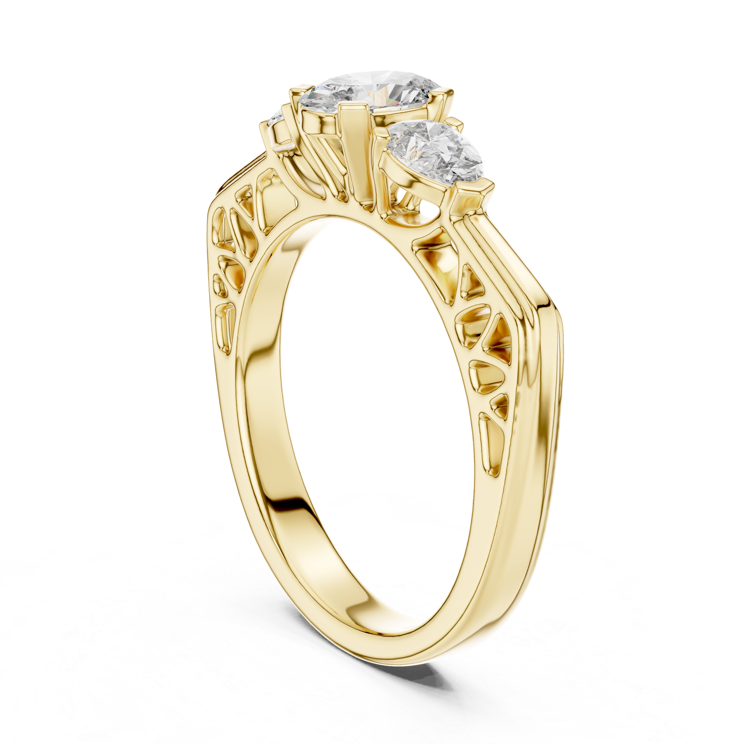 Oval With Pear Engagement Ring