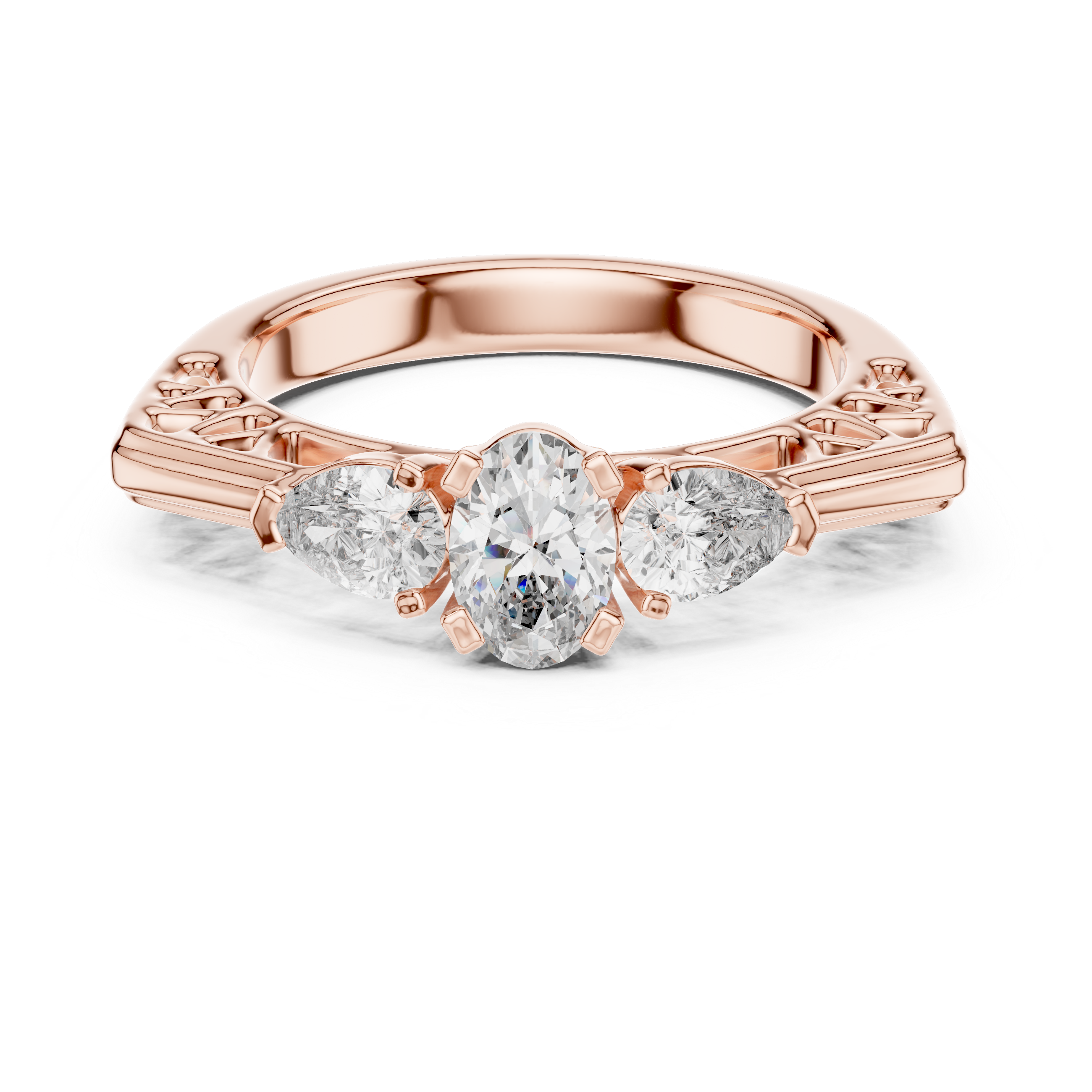 Oval With Pear Engagement Ring