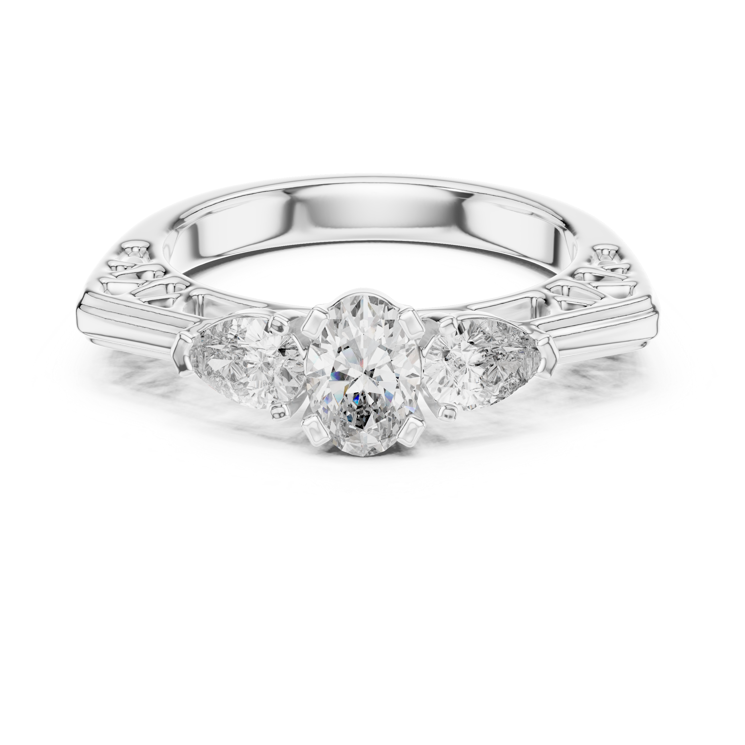 Oval With Pear Engagement Ring