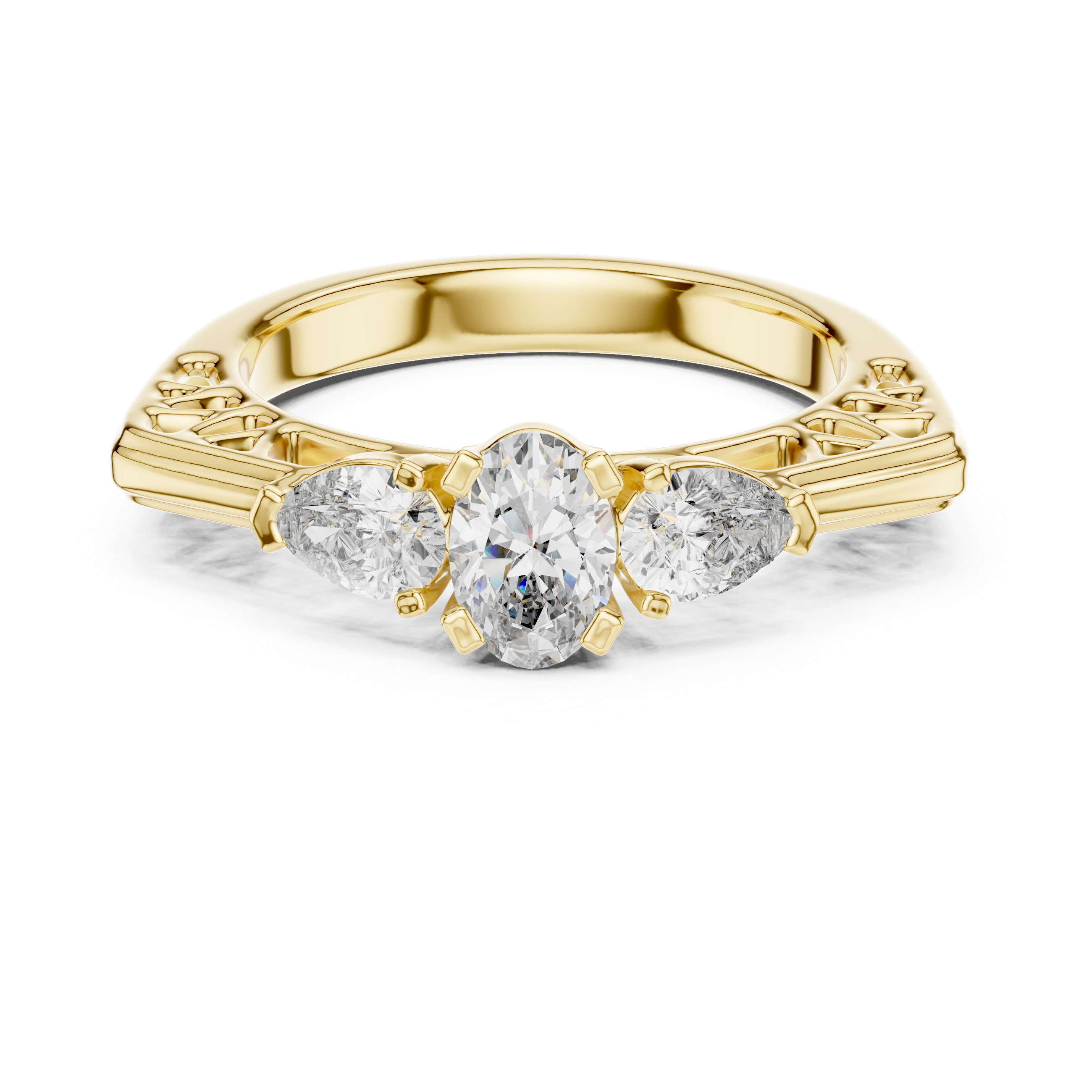 Oval With Pear Engagement Ring