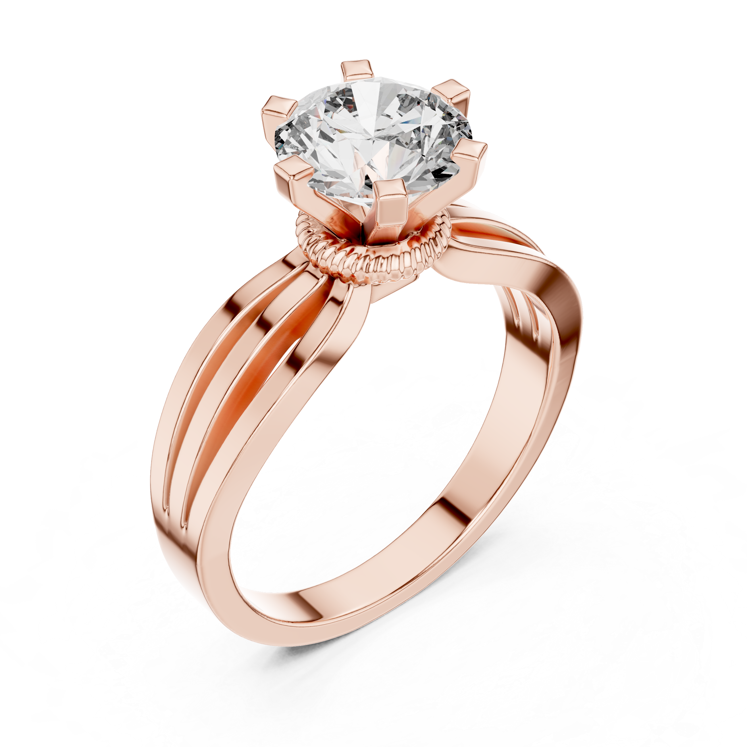 1ct Solitaire With Unique Shank