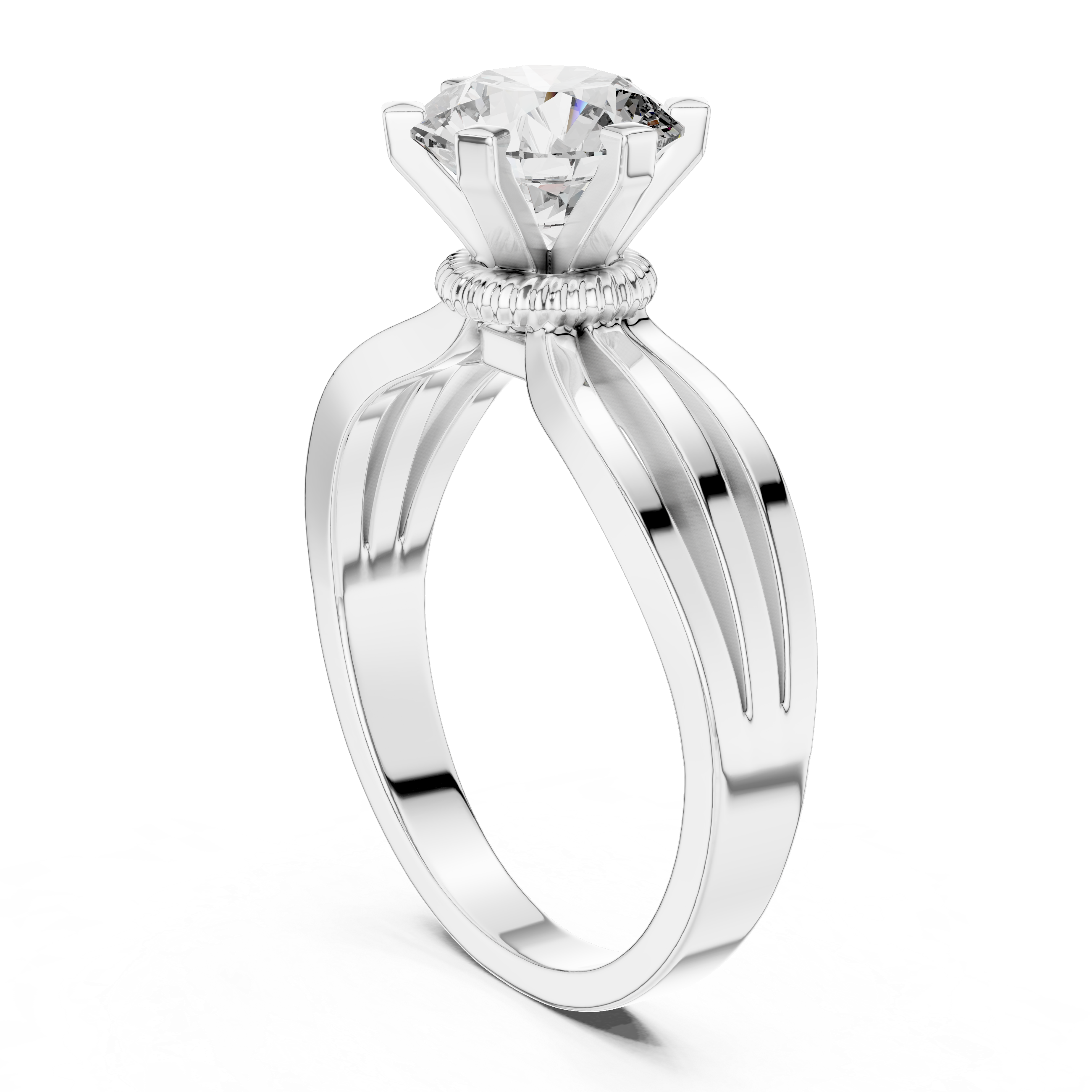 1ct Solitaire With Unique Shank