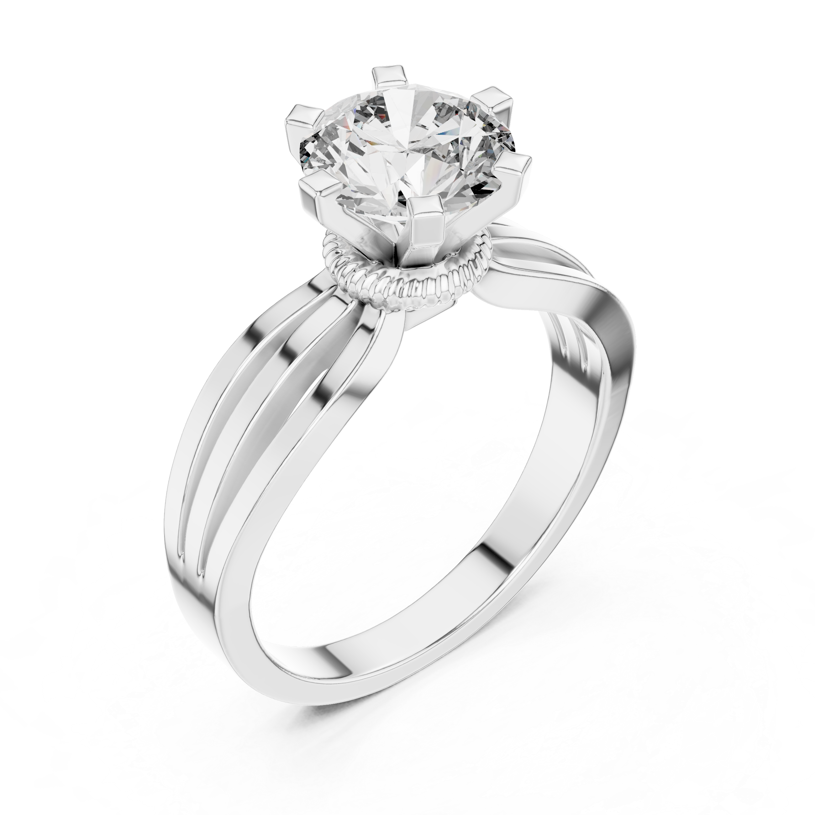 1ct Solitaire With Unique Shank