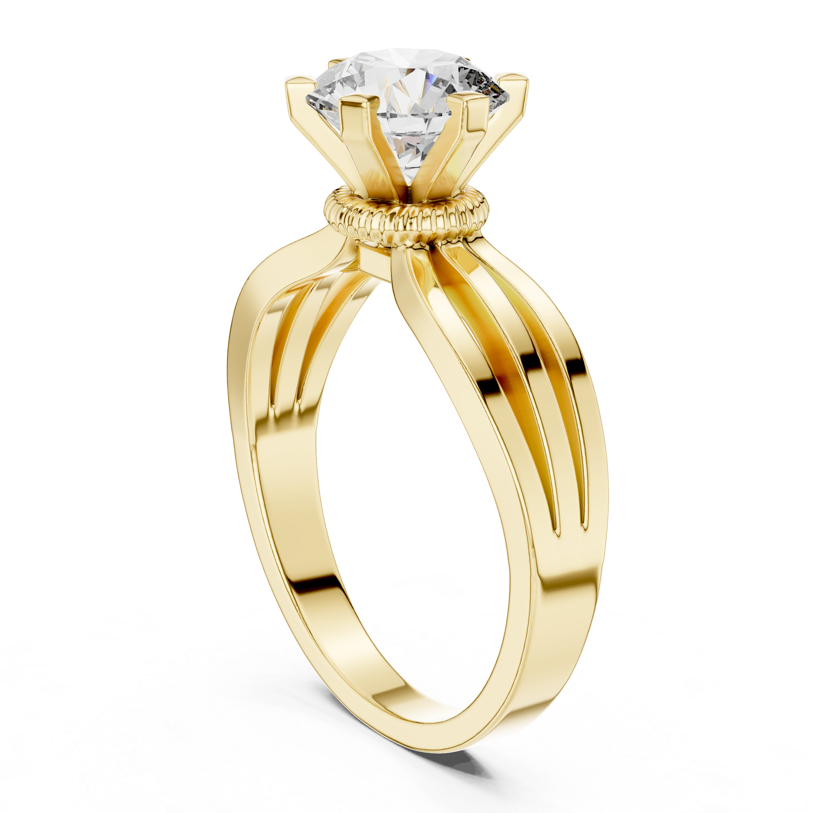 1ct Solitaire With Unique Shank