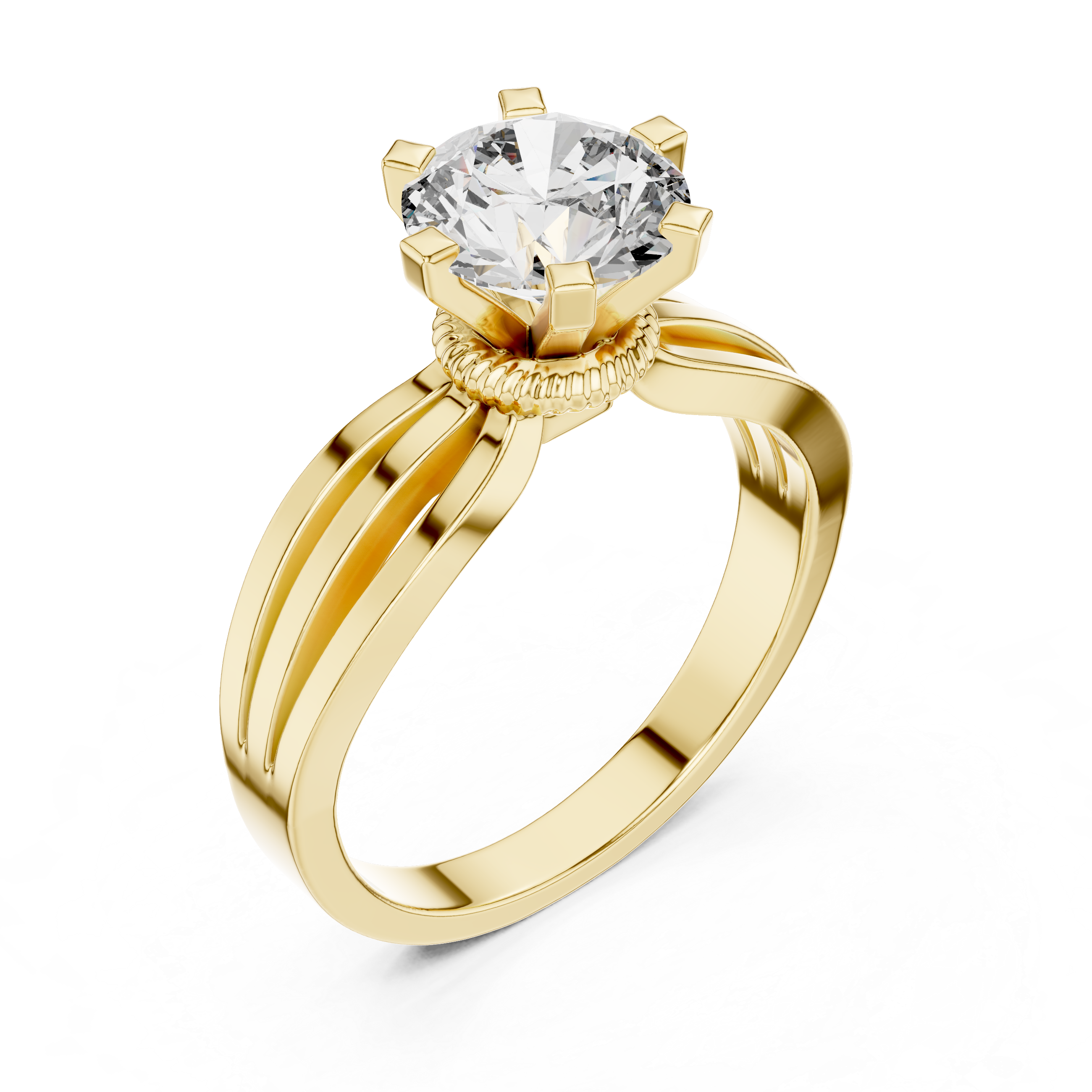 1ct Solitaire With Unique Shank