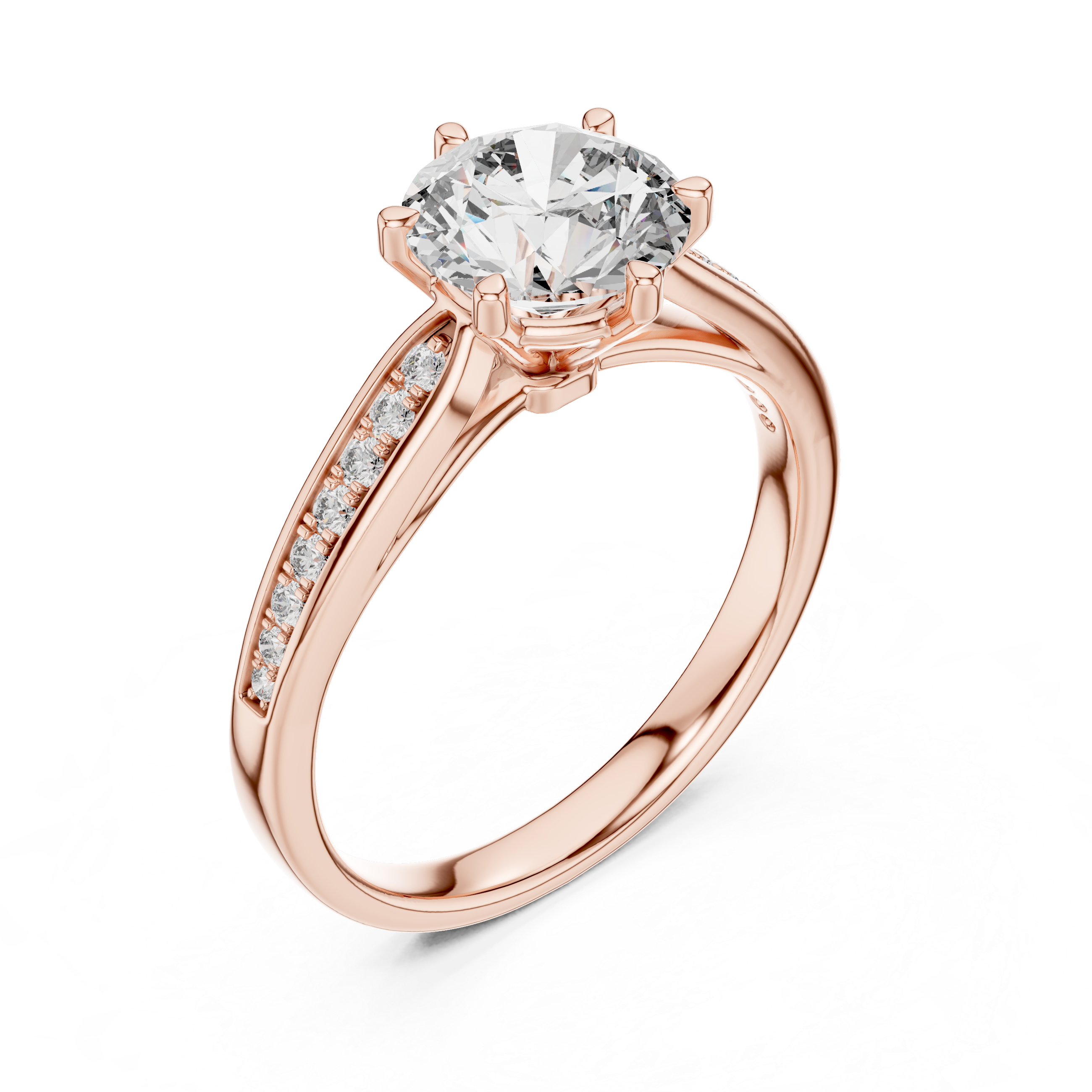 1ct Engagement Ring With Side Stone