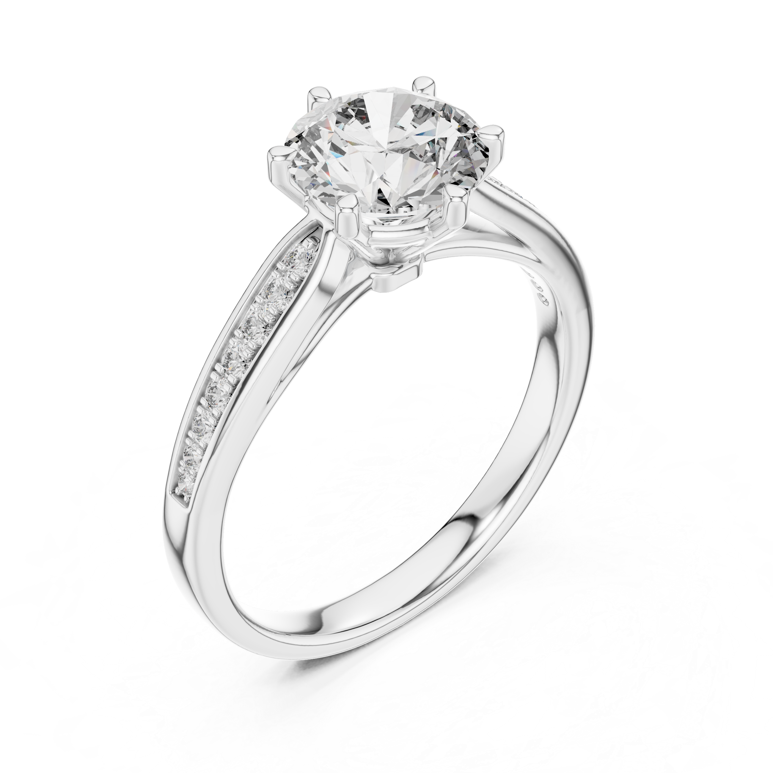 1ct Engagement Ring With Side Stone