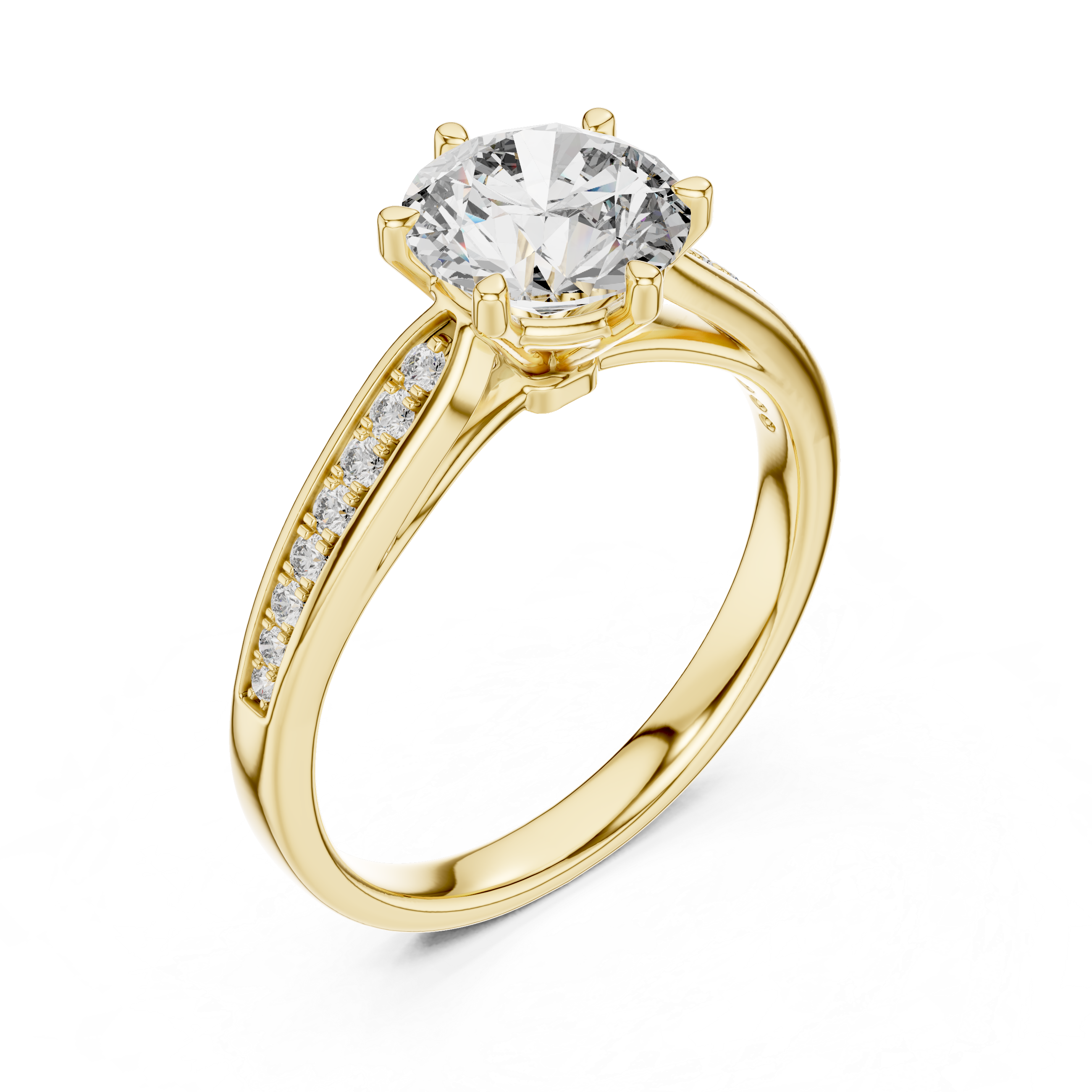 1ct Engagement Ring With Side Stone
