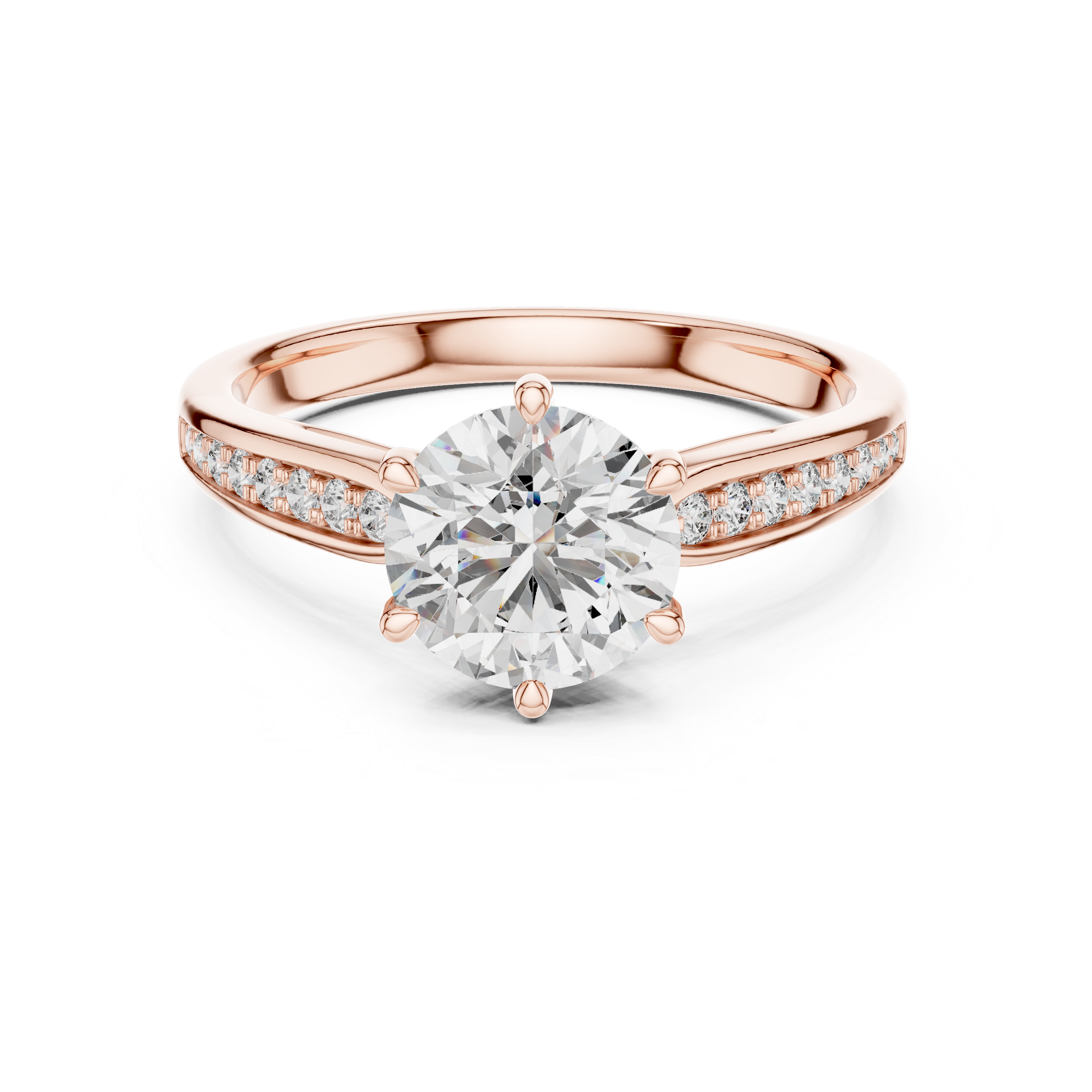1ct Engagement Ring With Side Stone
