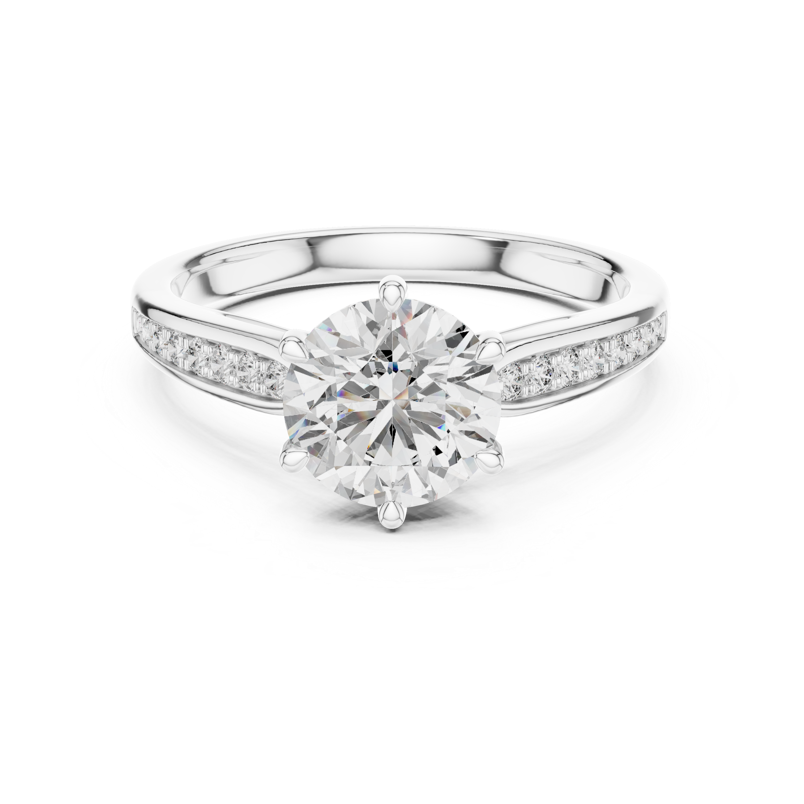 1ct Engagement Ring With Side Stone