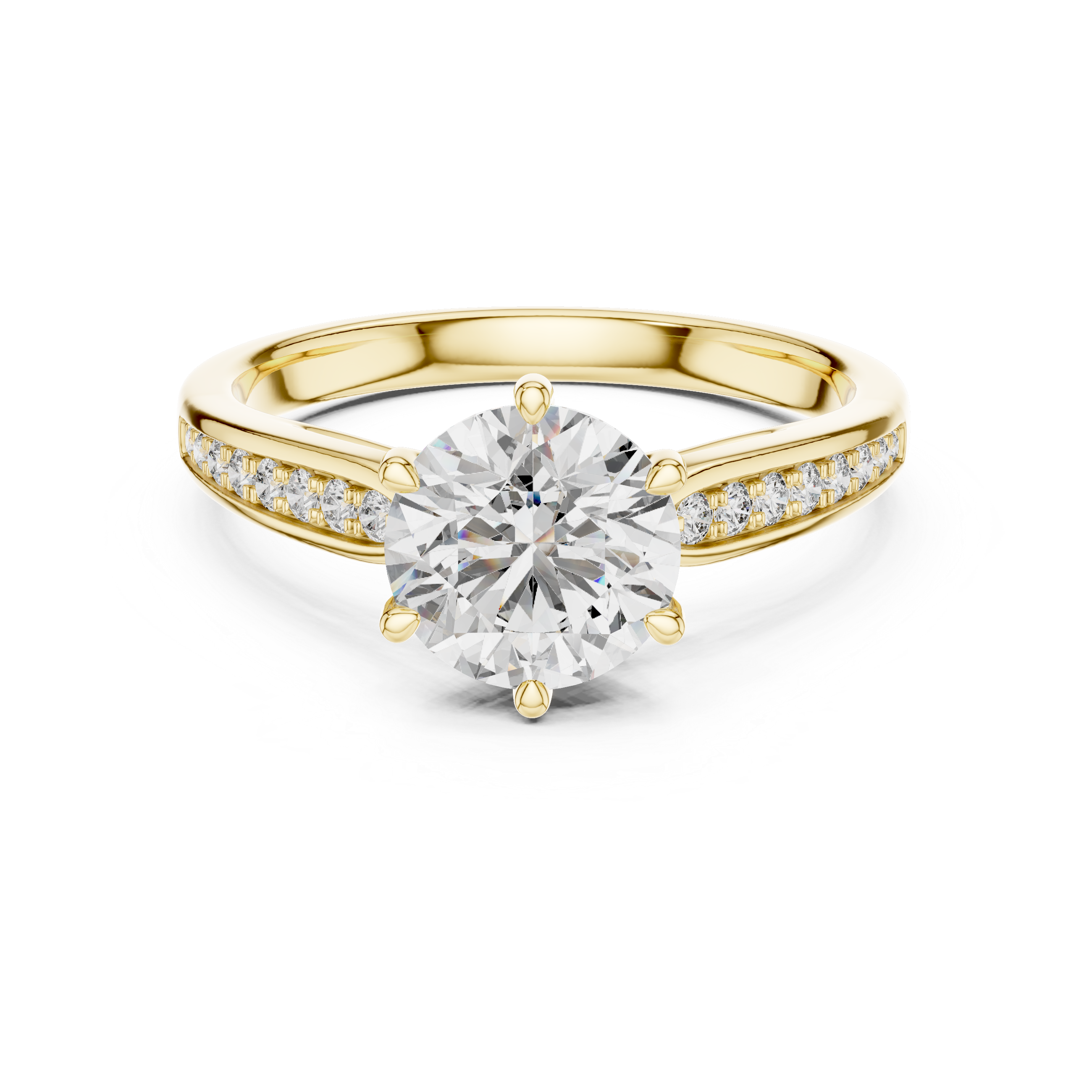 1ct Engagement Ring With Side Stone