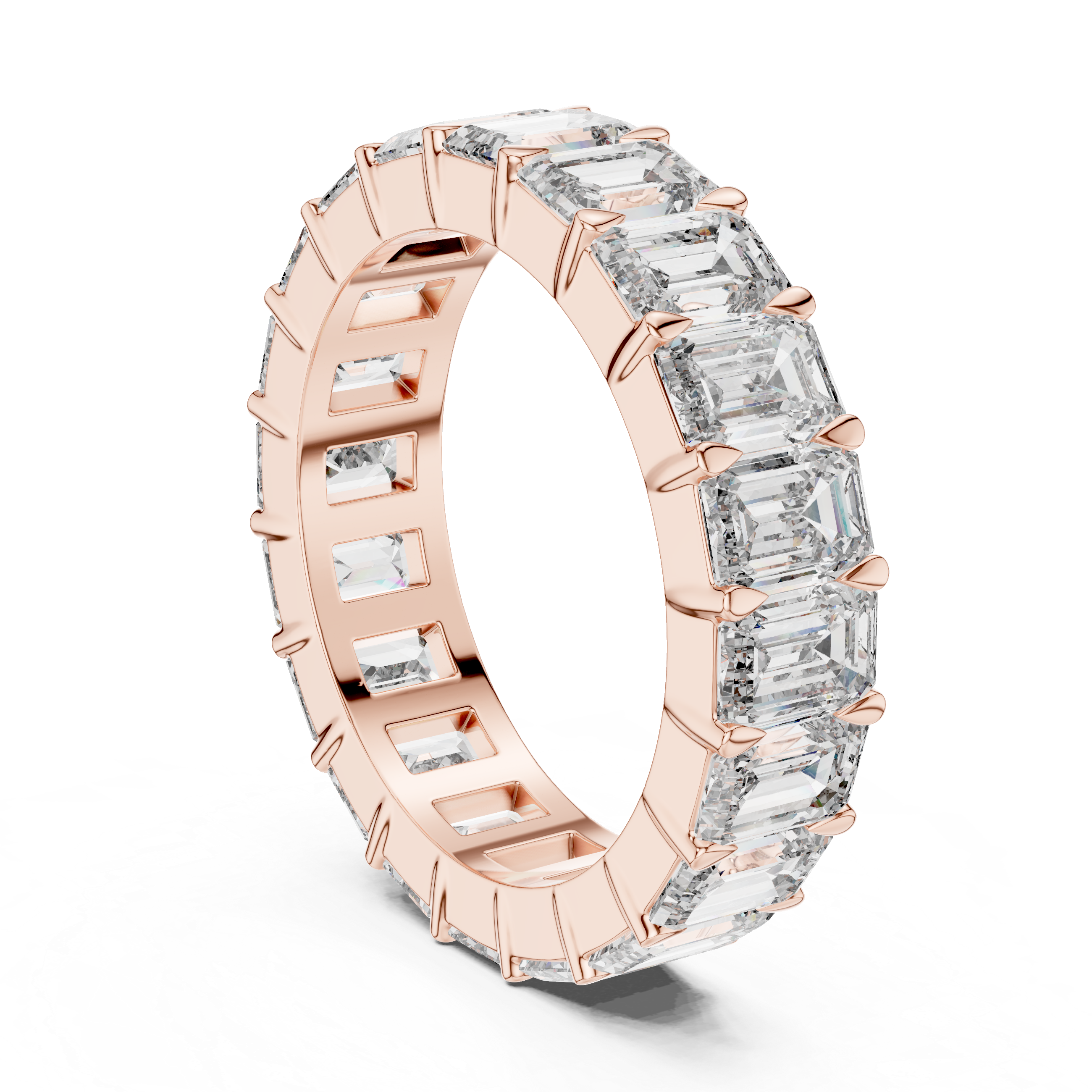 EMRALD SHAPE ETERNITY BAND