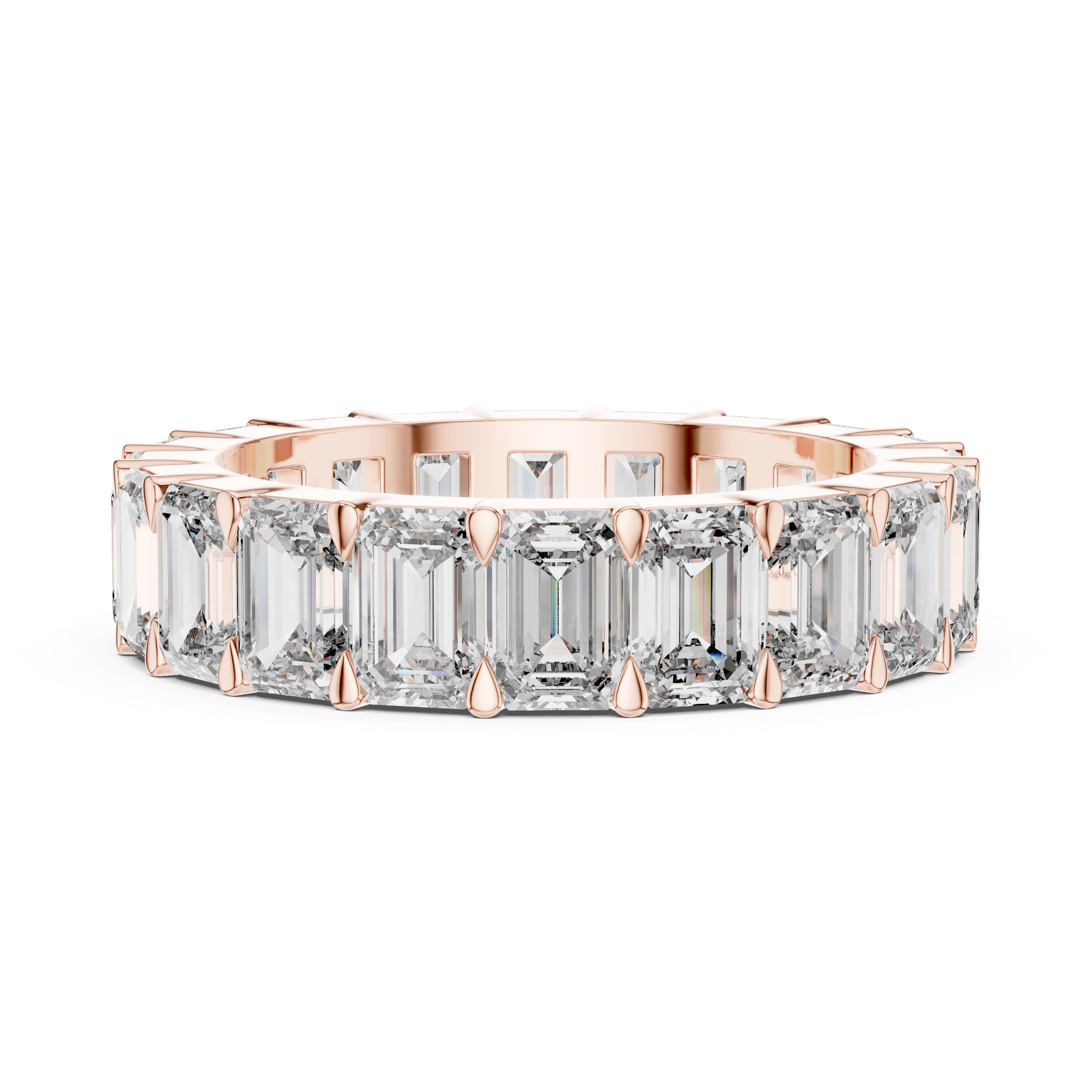 EMRALD SHAPE ETERNITY BAND