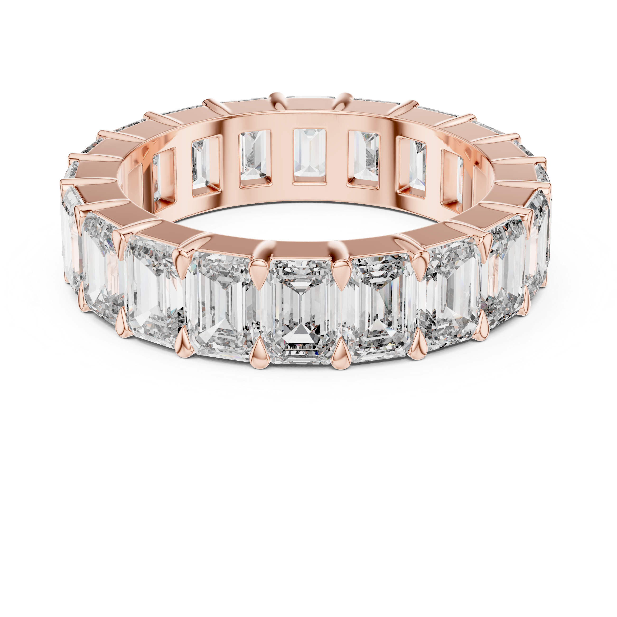 EMRALD SHAPE ETERNITY BAND