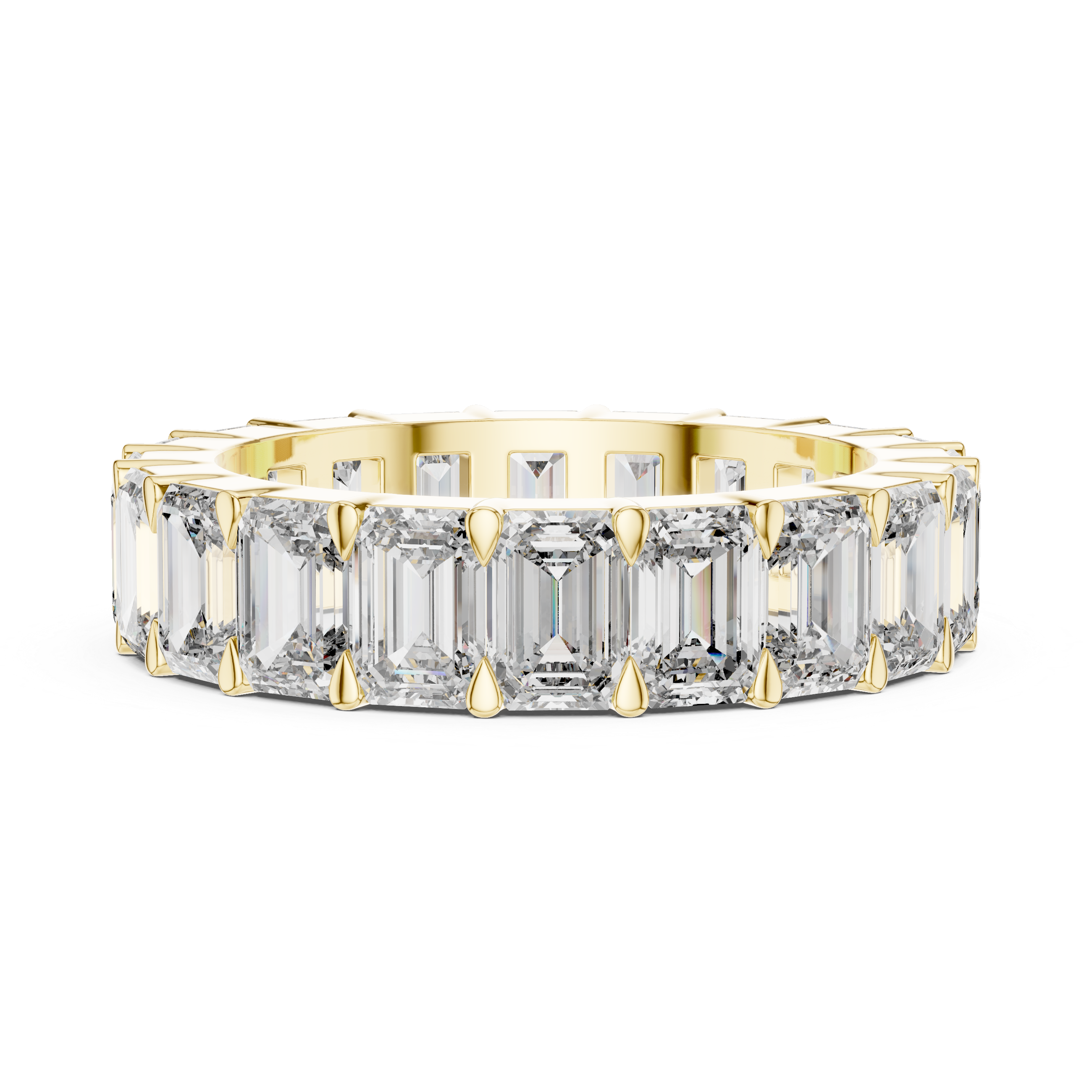 EMRALD SHAPE ETERNITY BAND