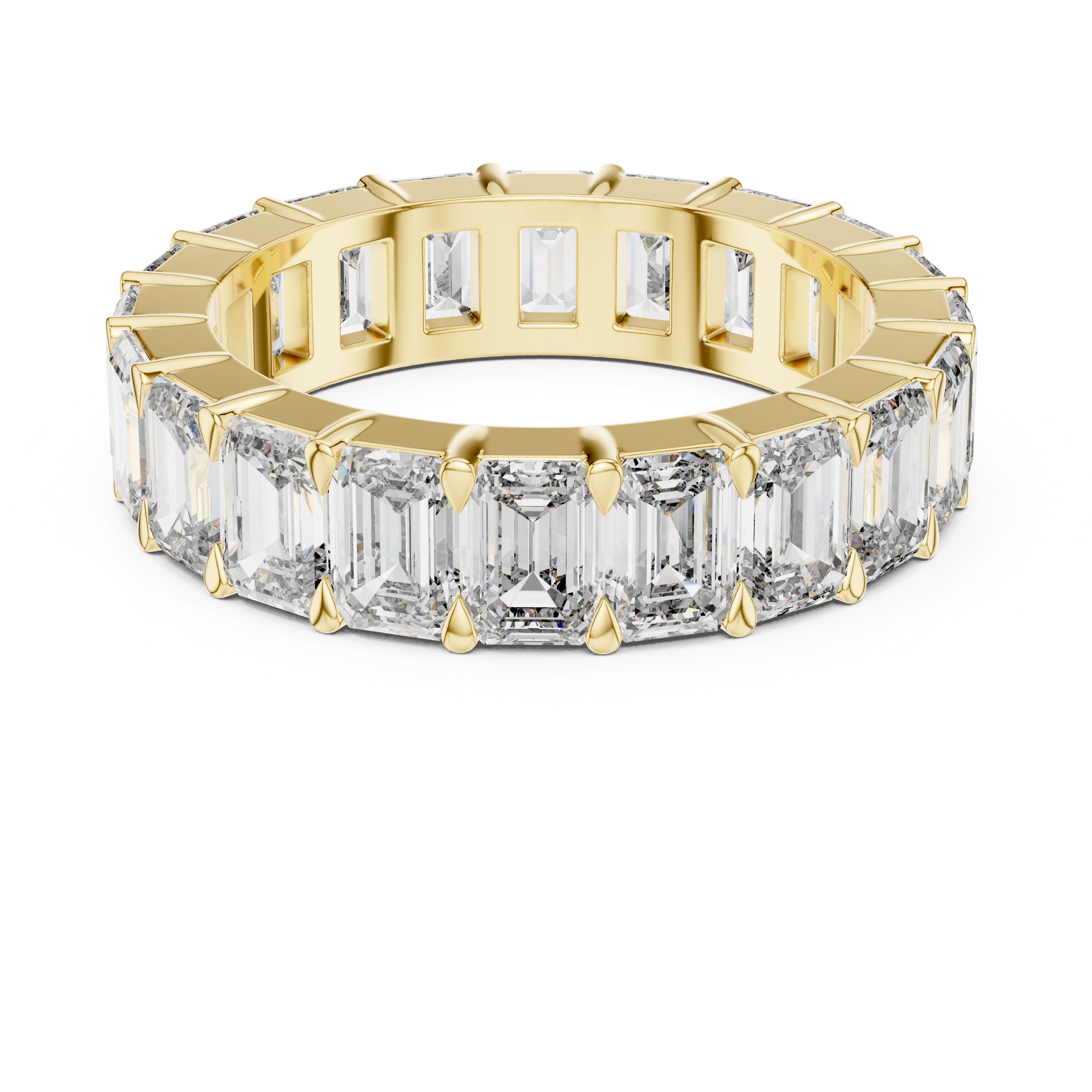 EMRALD SHAPE ETERNITY BAND