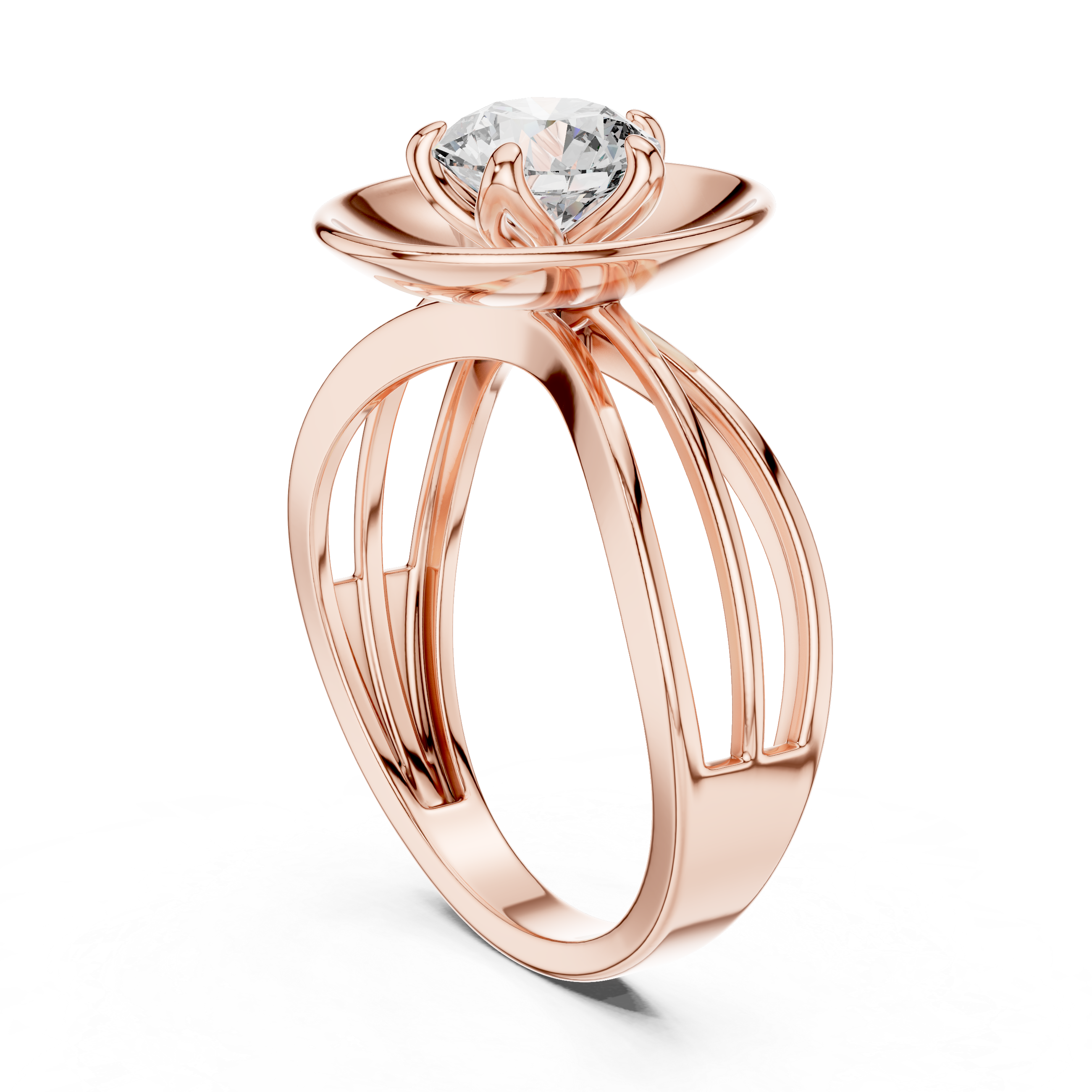 1ct SOLITAIRE SIMPLE RING BAND
