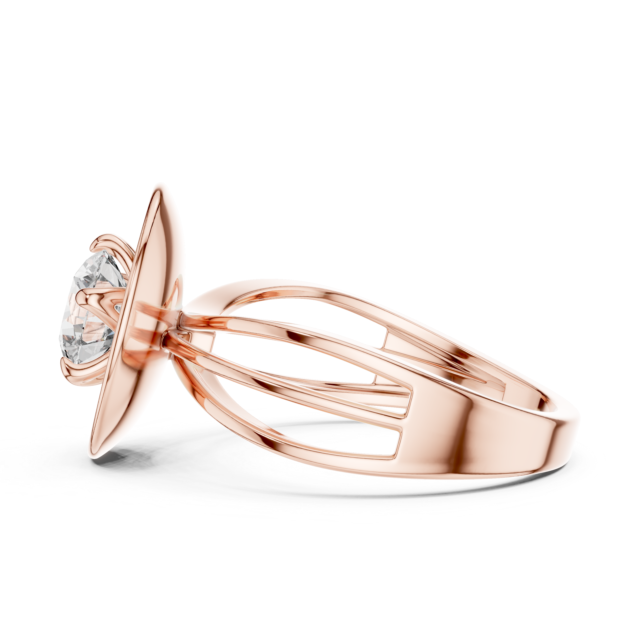 1ct SOLITAIRE SIMPLE RING BAND