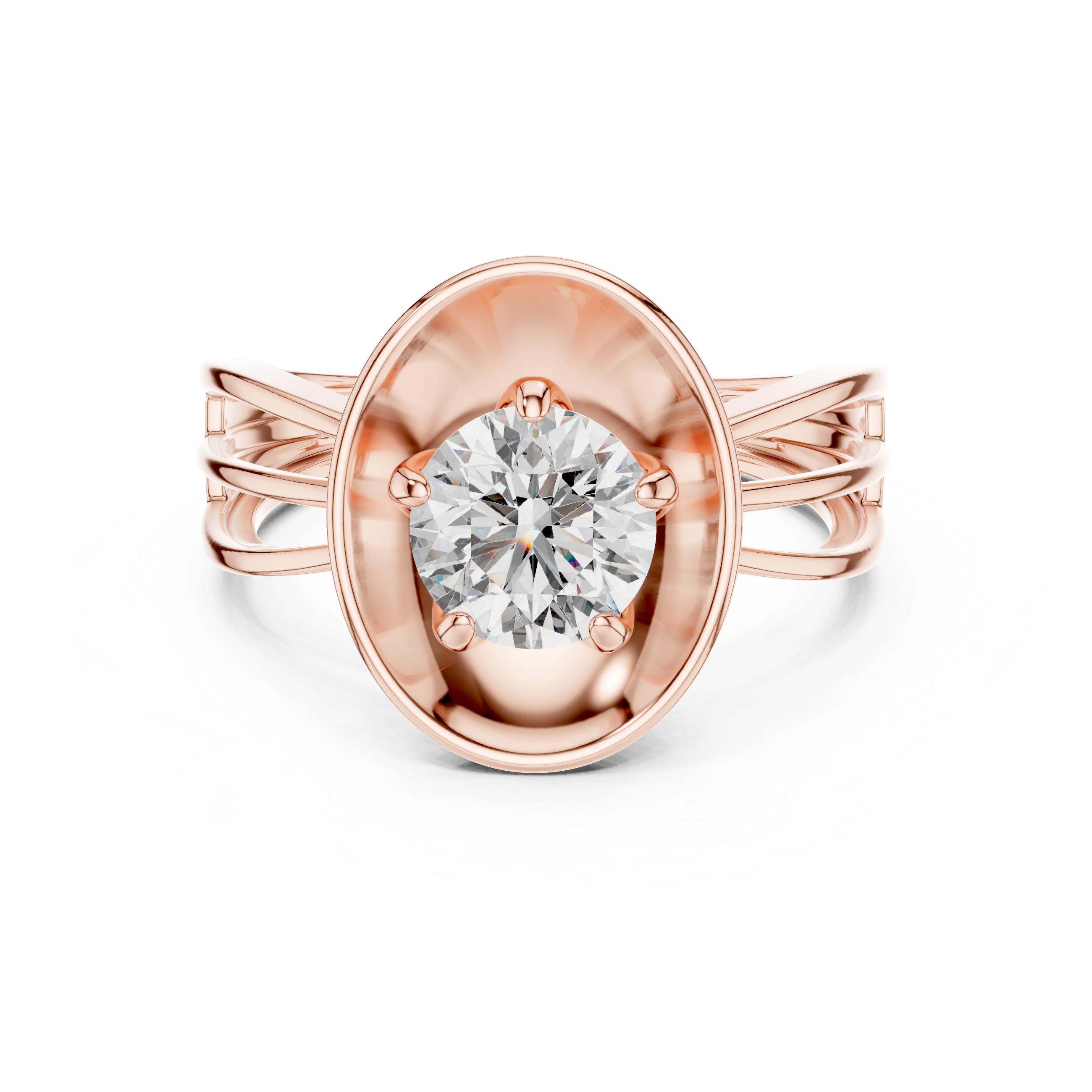 1ct SOLITAIRE SIMPLE RING BAND