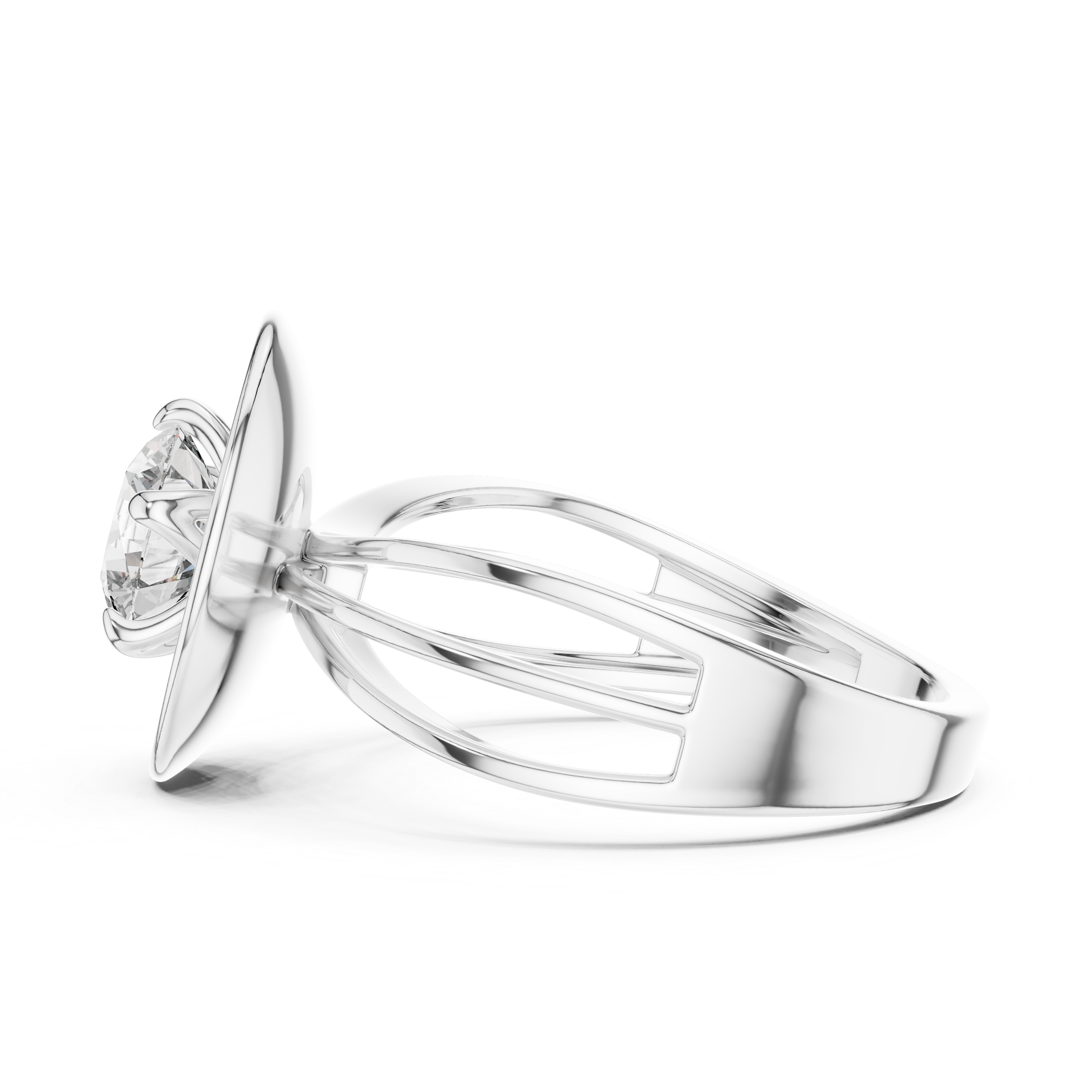 1ct SOLITAIRE SIMPLE RING BAND