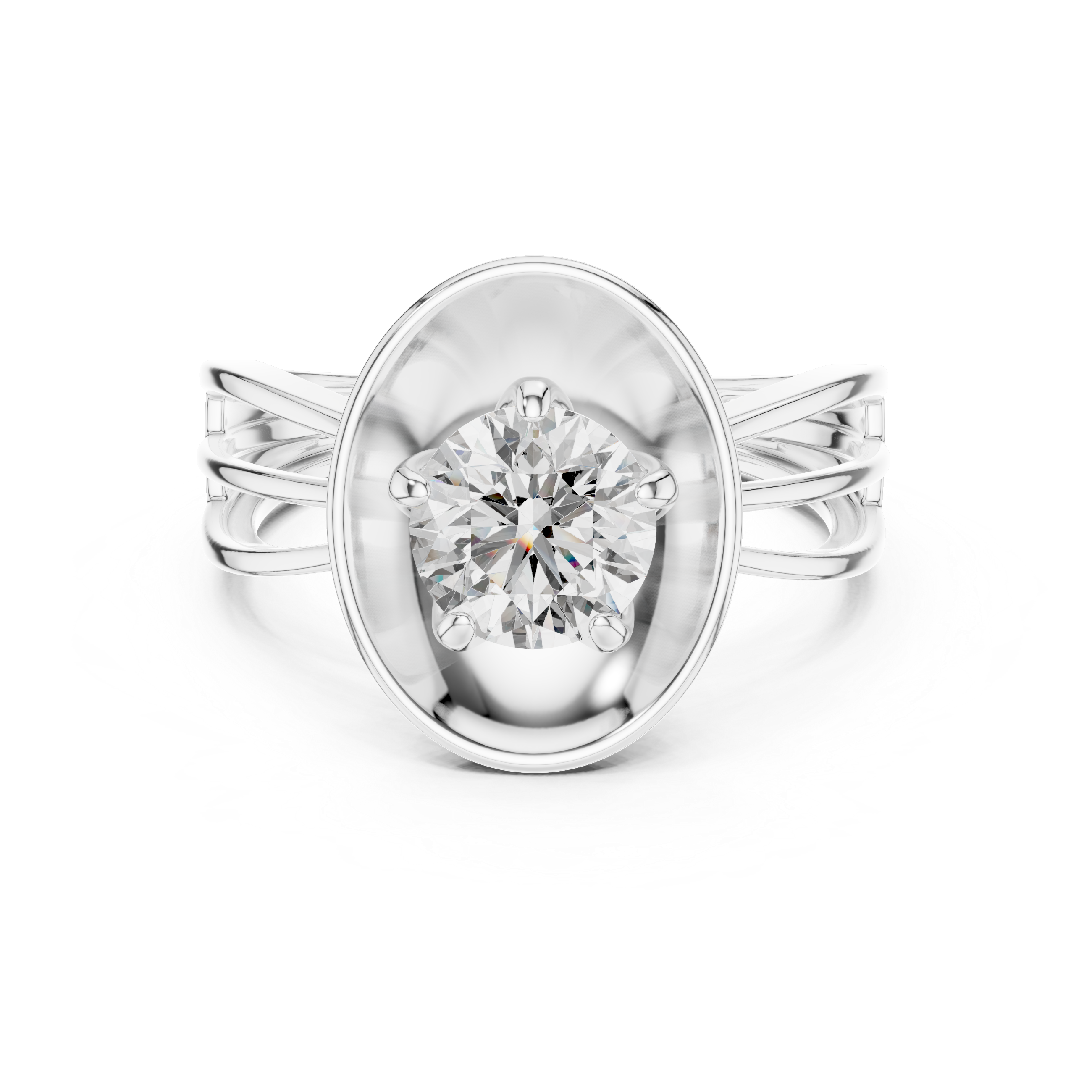 1ct SOLITAIRE SIMPLE RING BAND
