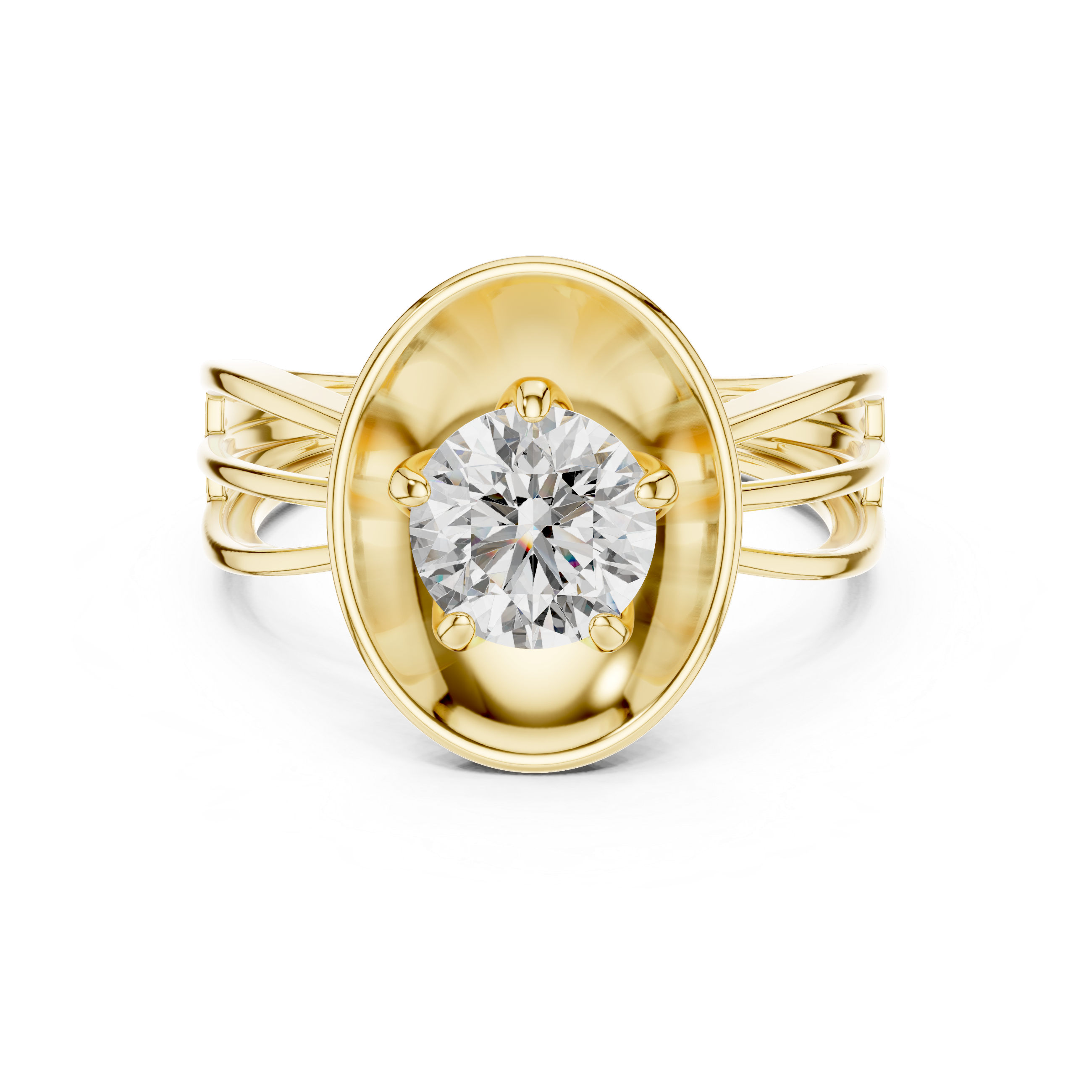 1ct SOLITAIRE SIMPLE RING BAND
