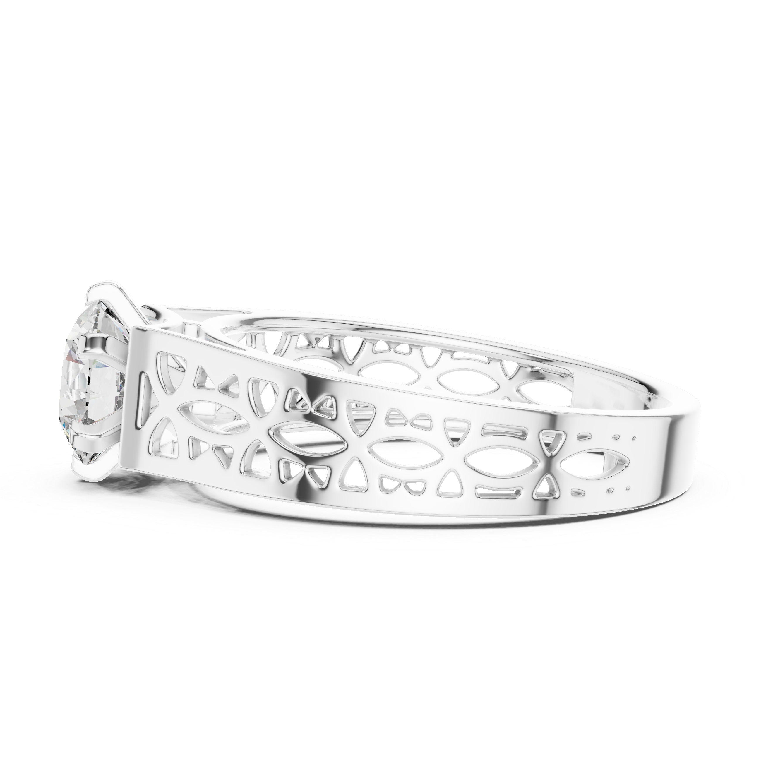 1CT SOLTAIRE RING WITH UNIQUE SHANK