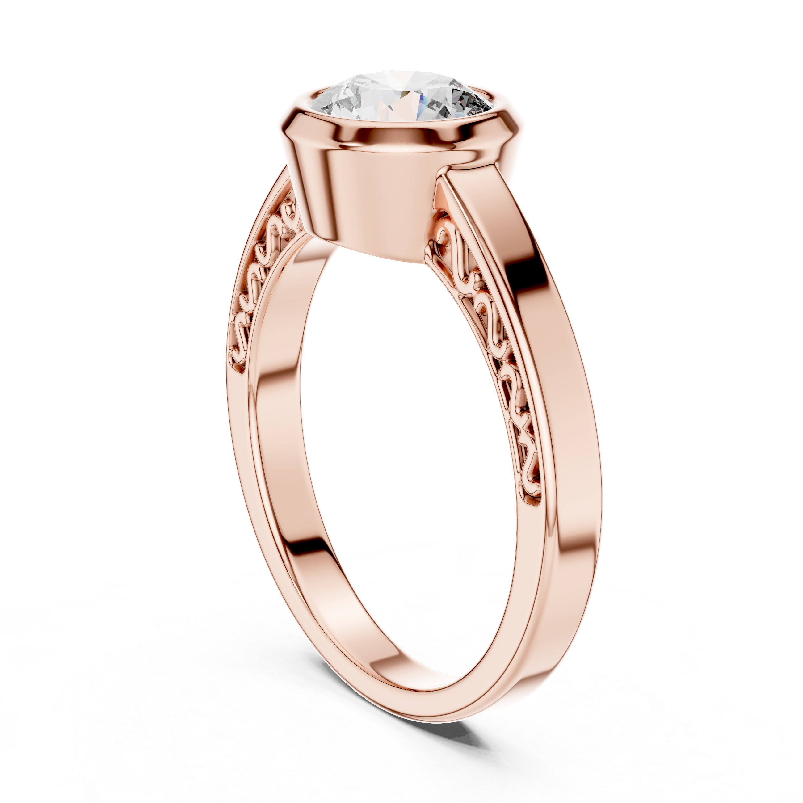 1CT SOLITAIRE RING WITH BEZEL SETTING