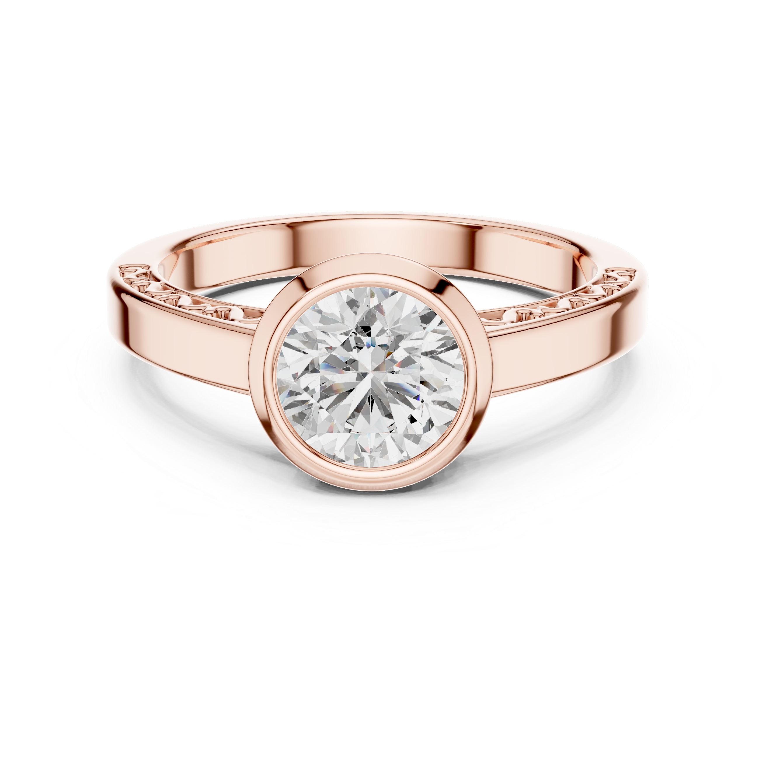 1CT SOLITAIRE RING WITH BEZEL SETTING