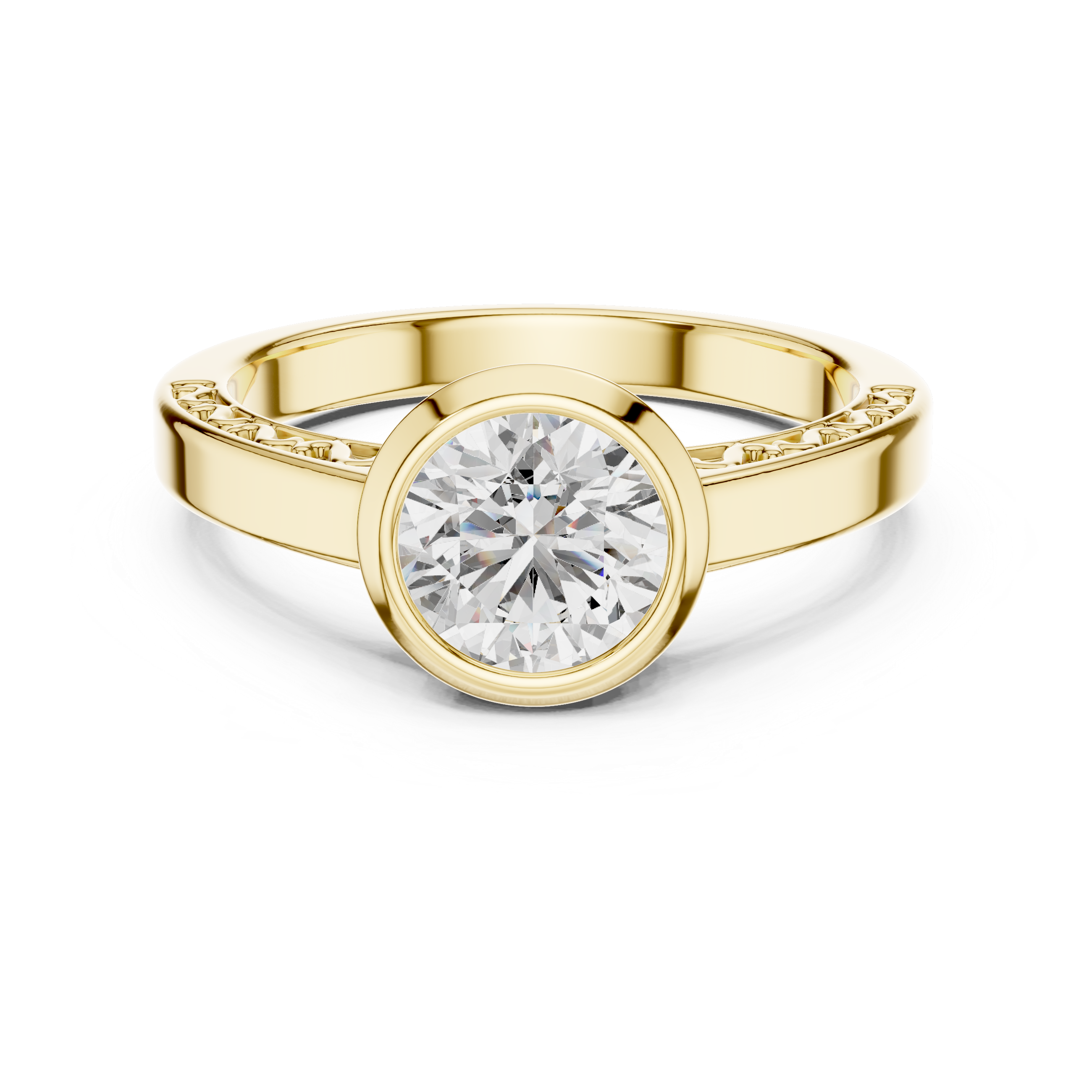 1CT SOLITAIRE RING WITH BEZEL SETTING