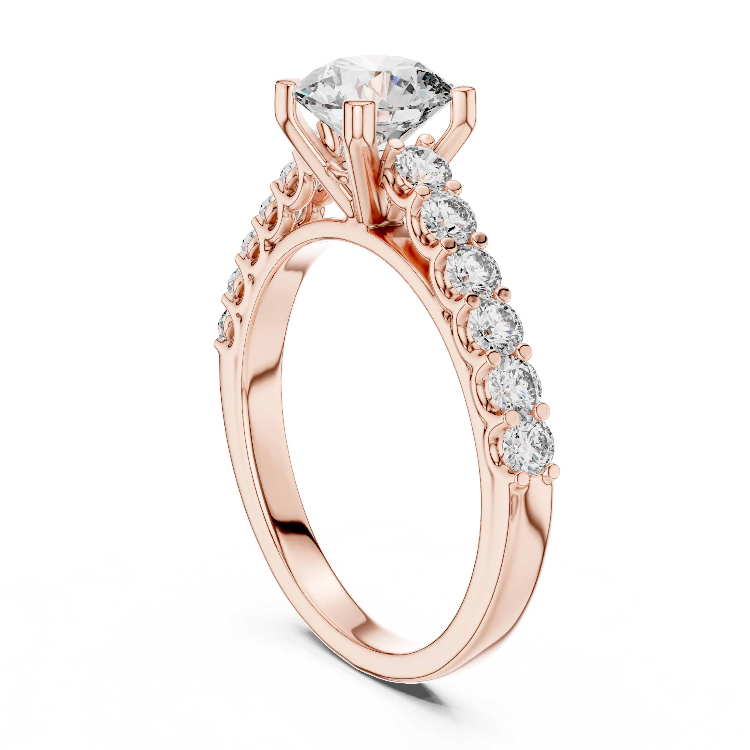 1CT SOLITAIRE WITH SIDE DIAMOND BAND