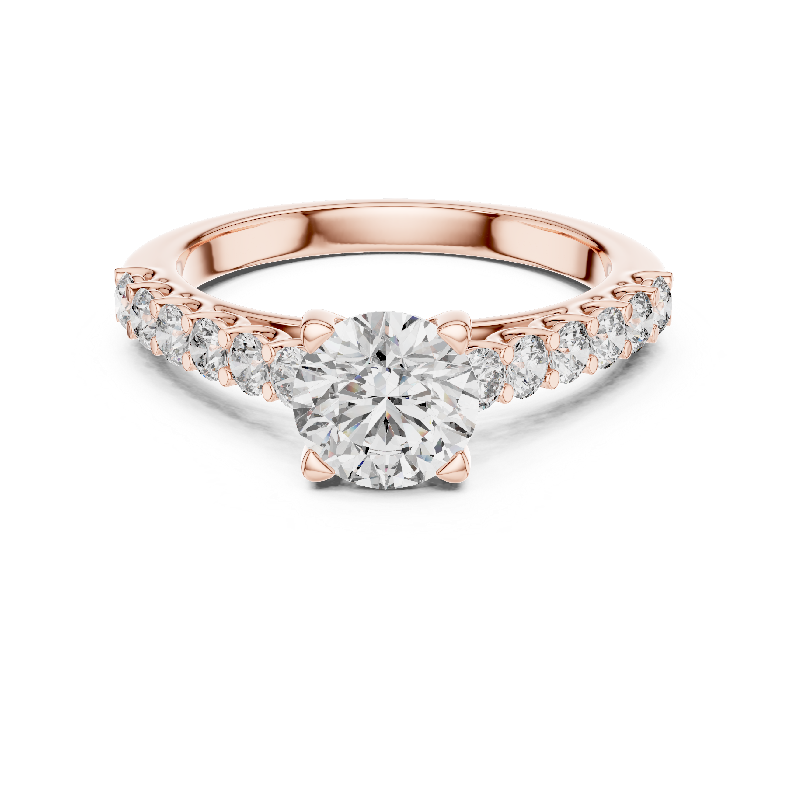 1CT SOLITAIRE WITH SIDE DIAMOND BAND