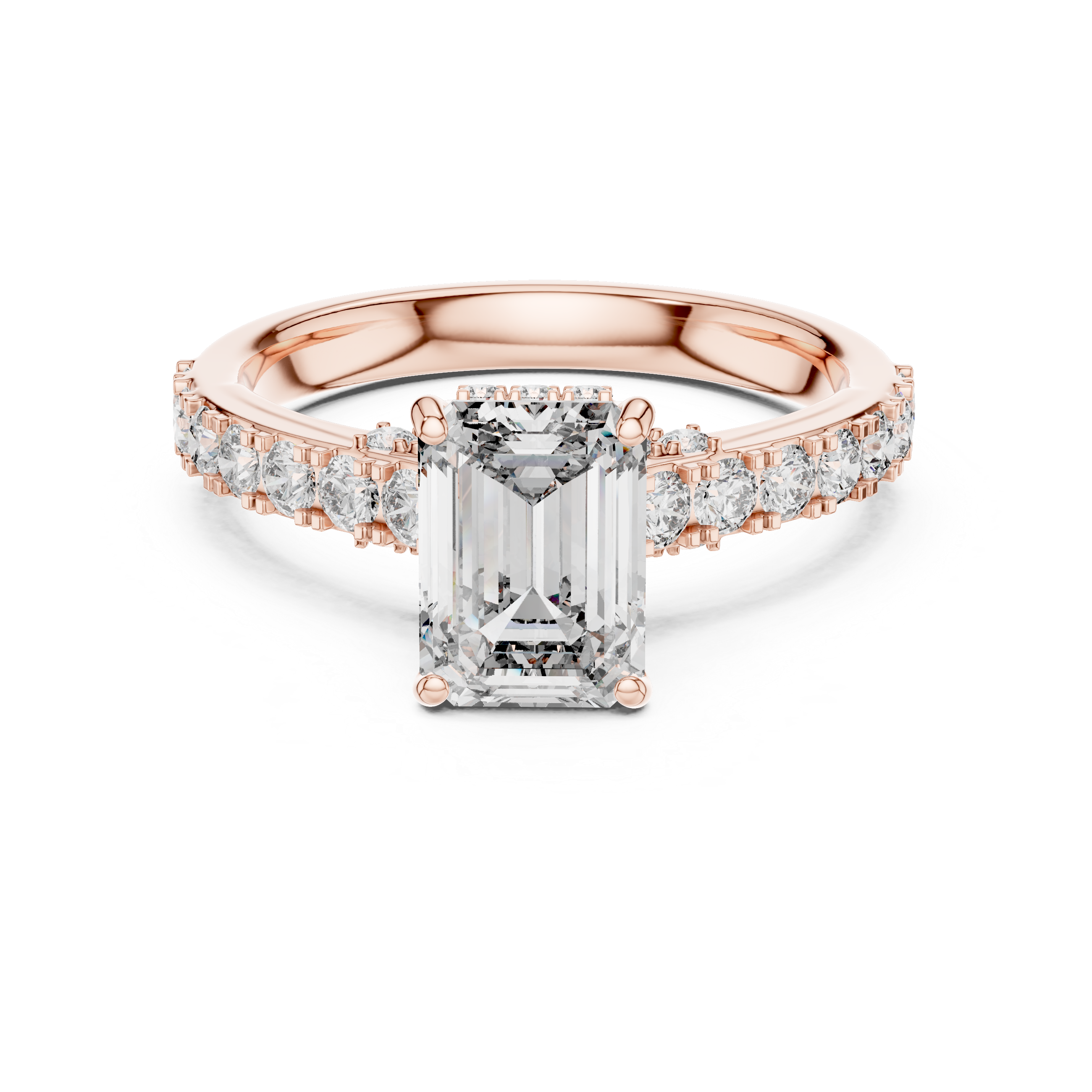1.5CT EMRALD WITH HIDDEN HALO ENGAGEMENT RING