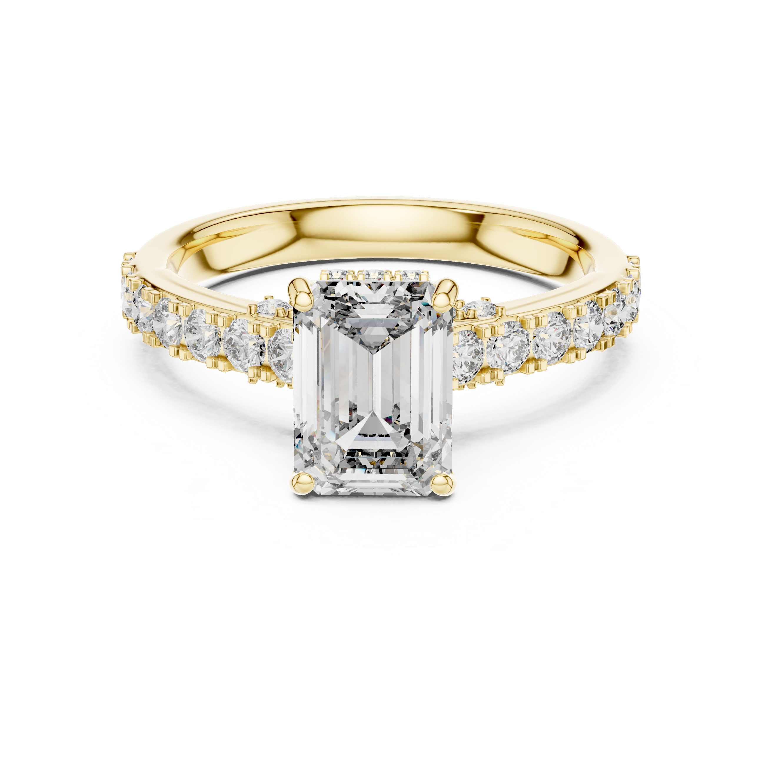1.5CT EMRALD WITH HIDDEN HALO ENGAGEMENT RING