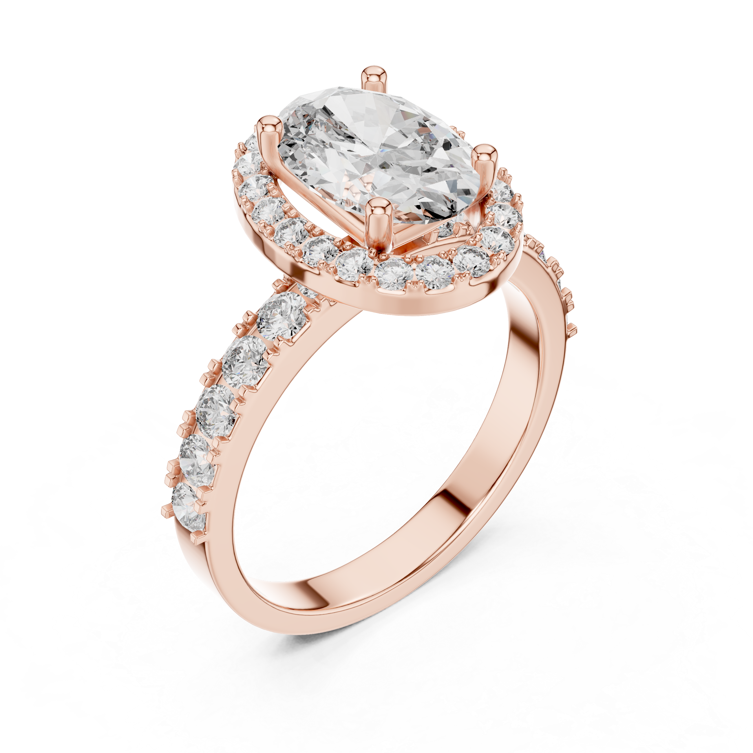 OVAL HALO SETTING ENGAGEMENT RING