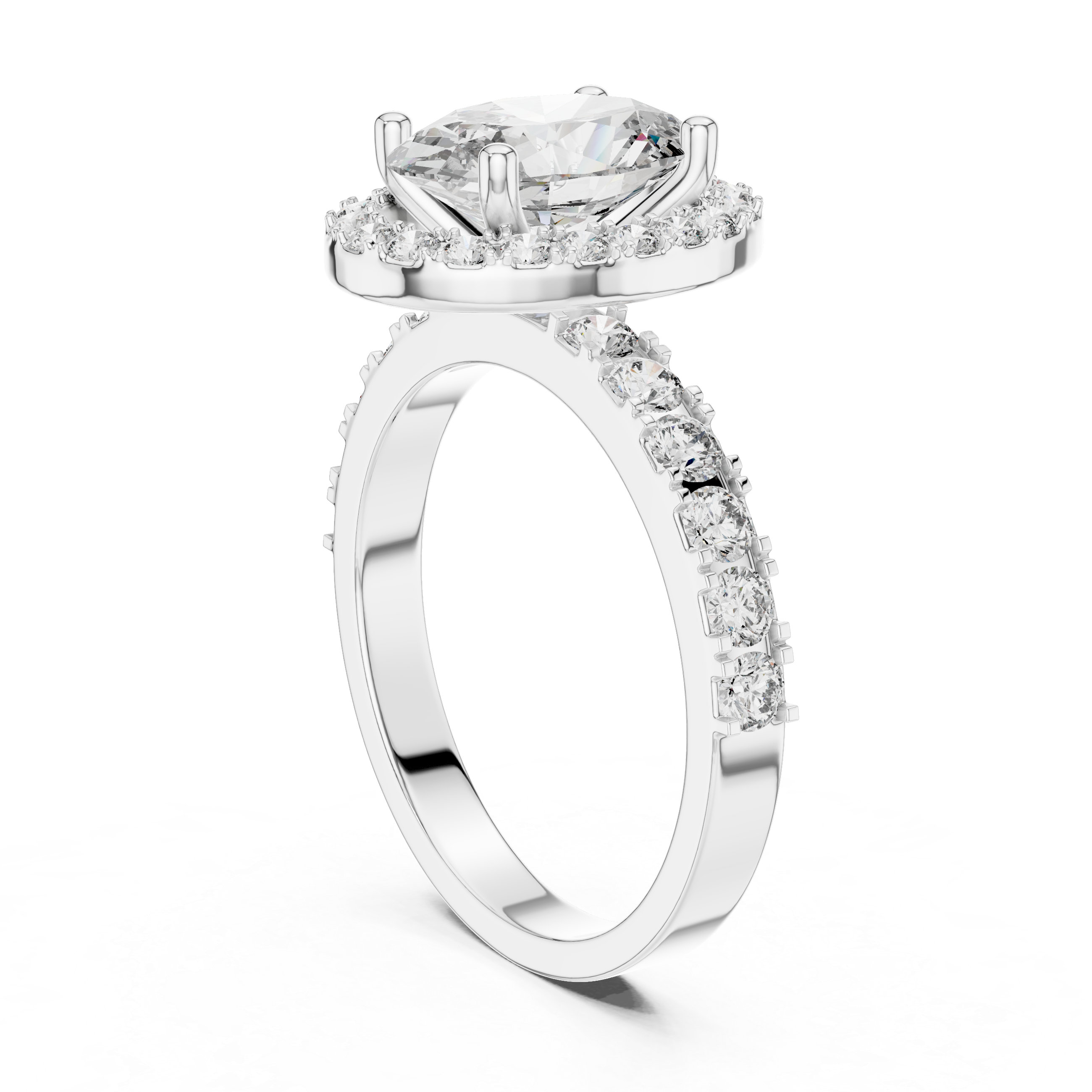 OVAL HALO SETTING ENGAGEMENT RING