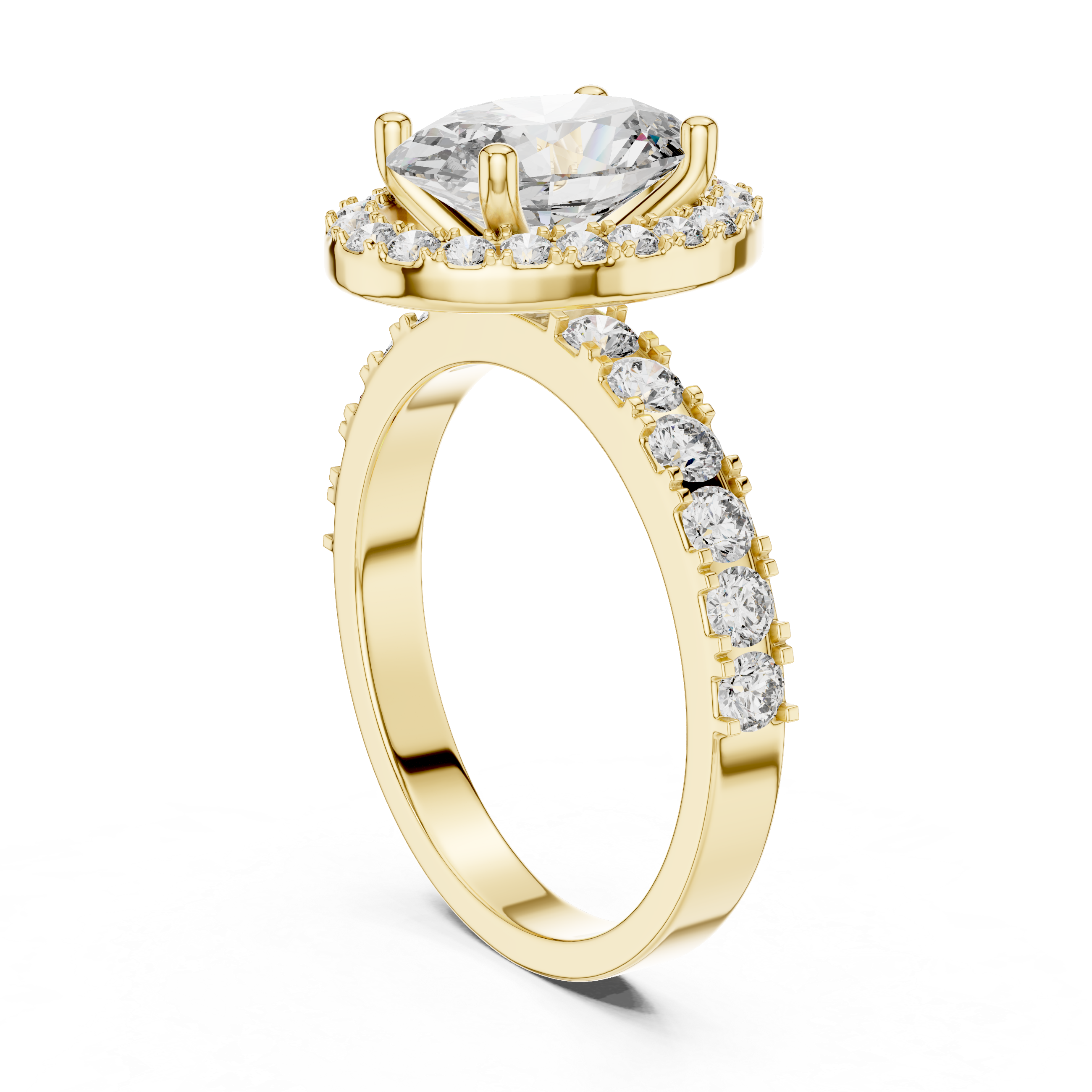 OVAL HALO SETTING ENGAGEMENT RING
