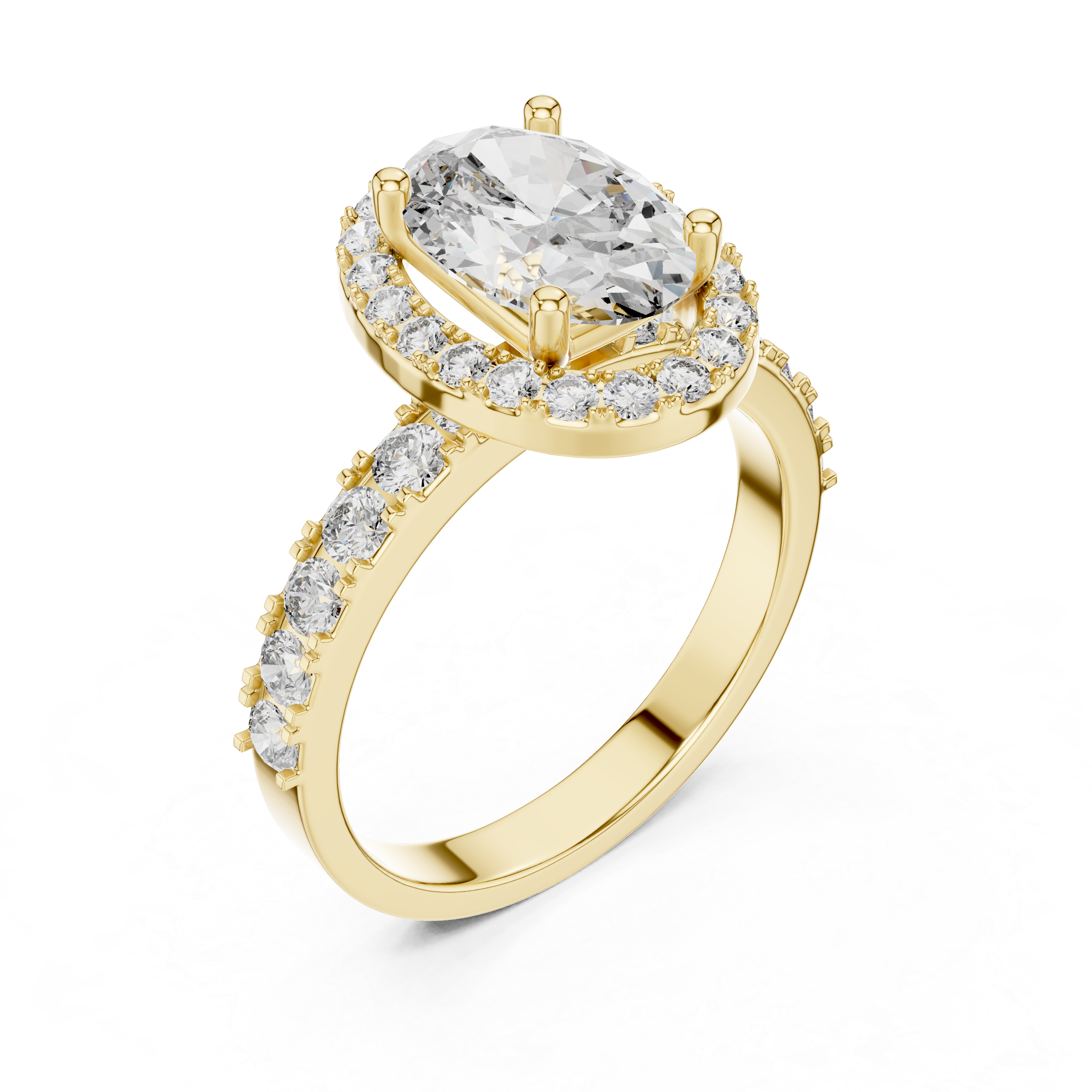 OVAL HALO SETTING ENGAGEMENT RING