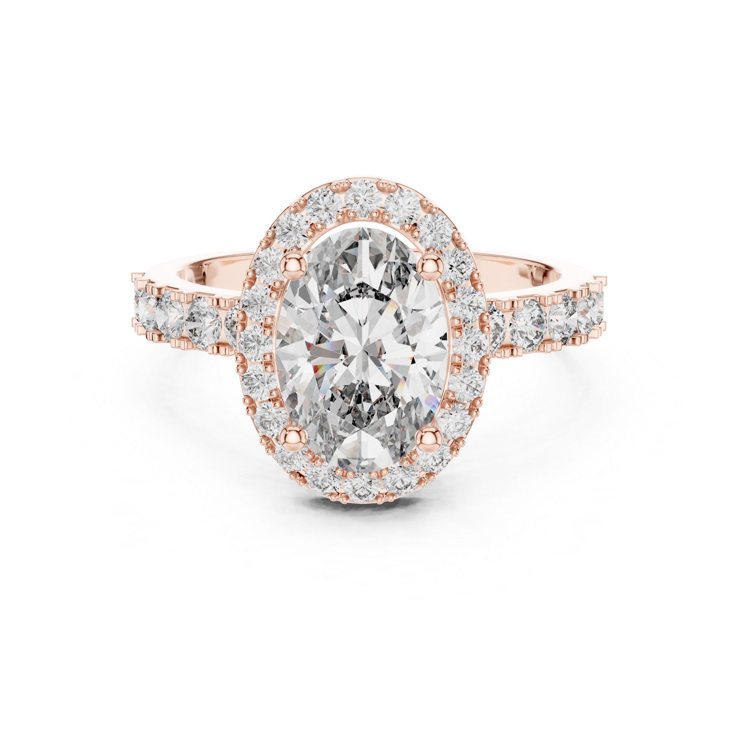 OVAL HALO SETTING ENGAGEMENT RING