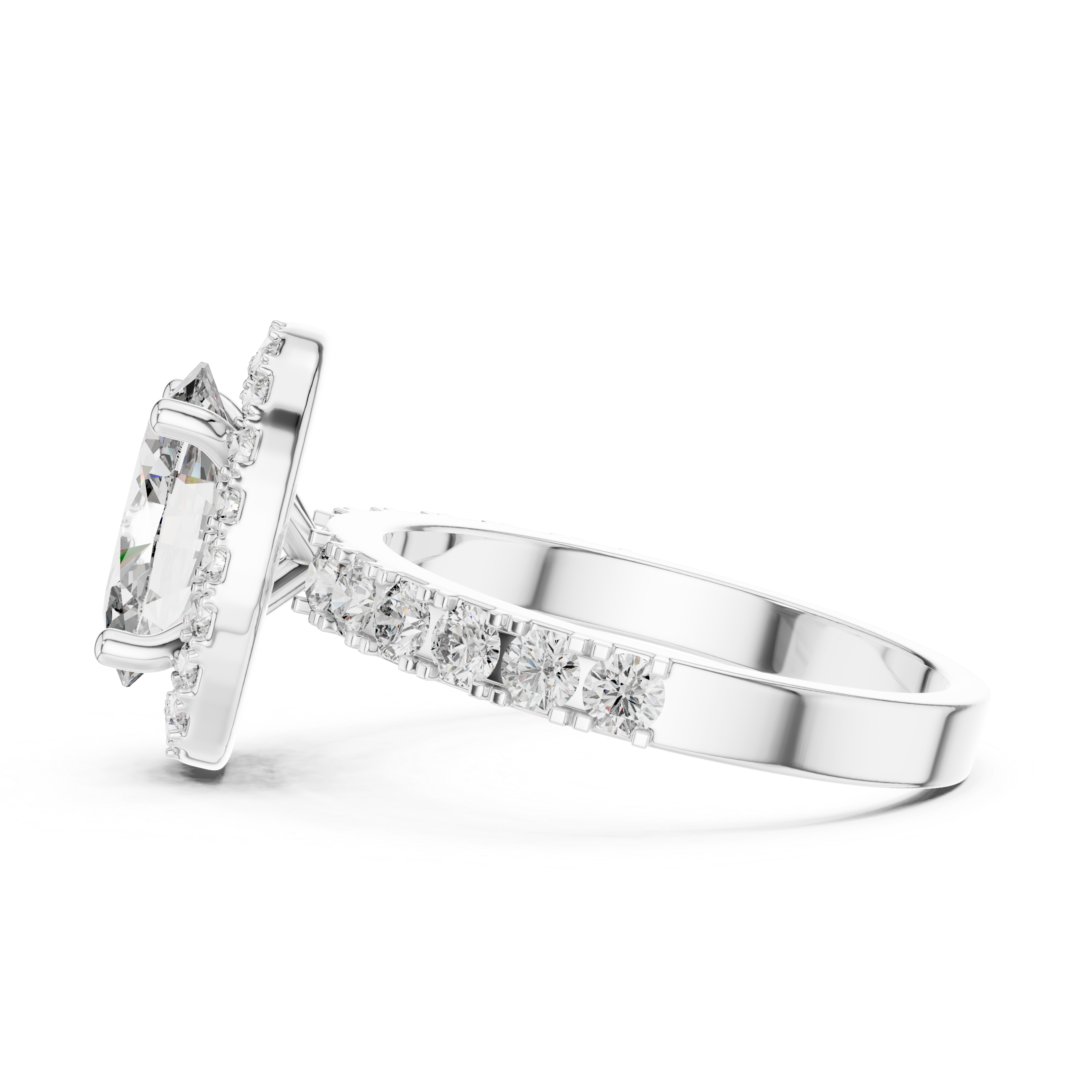 OVAL HALO SETTING ENGAGEMENT RING