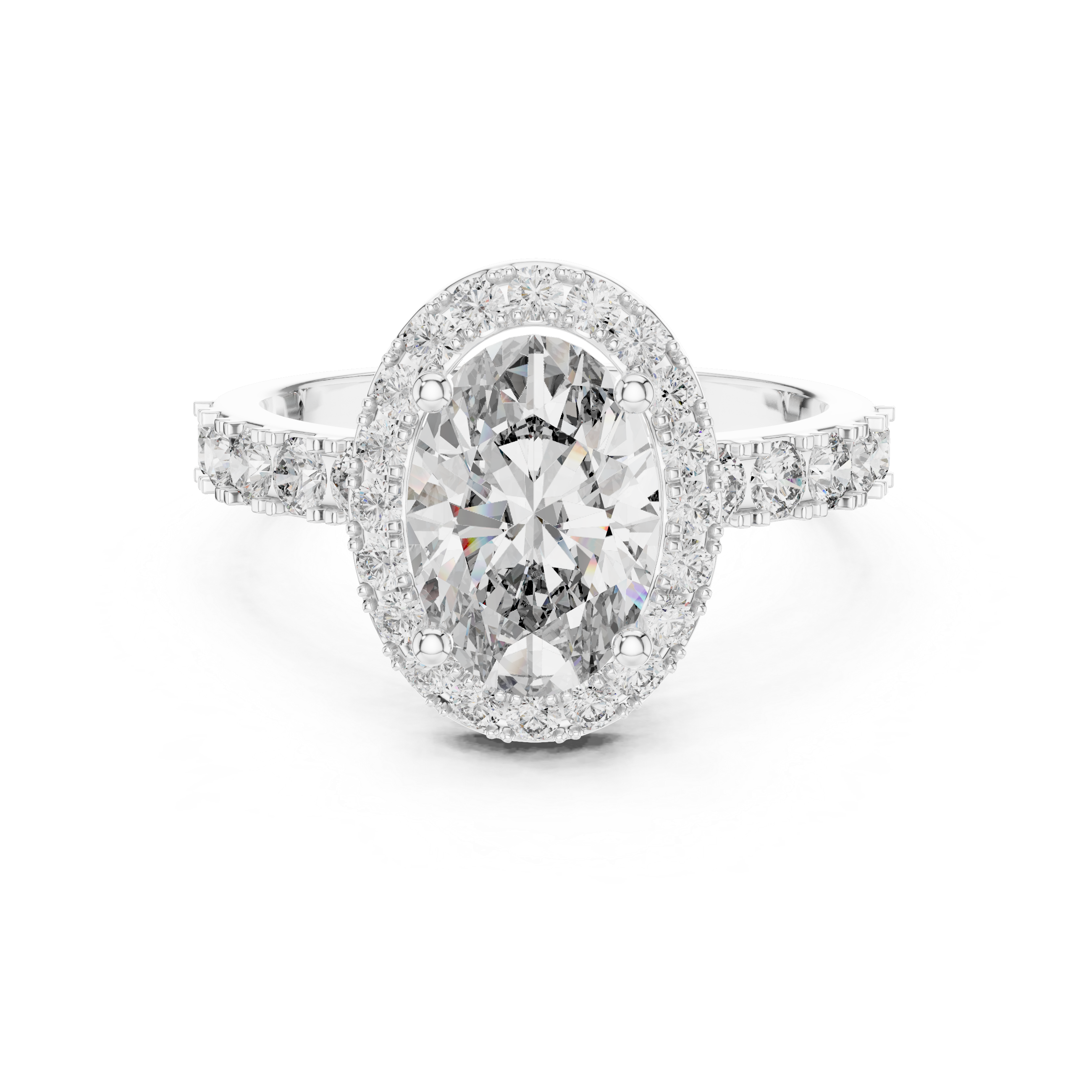 OVAL HALO SETTING ENGAGEMENT RING