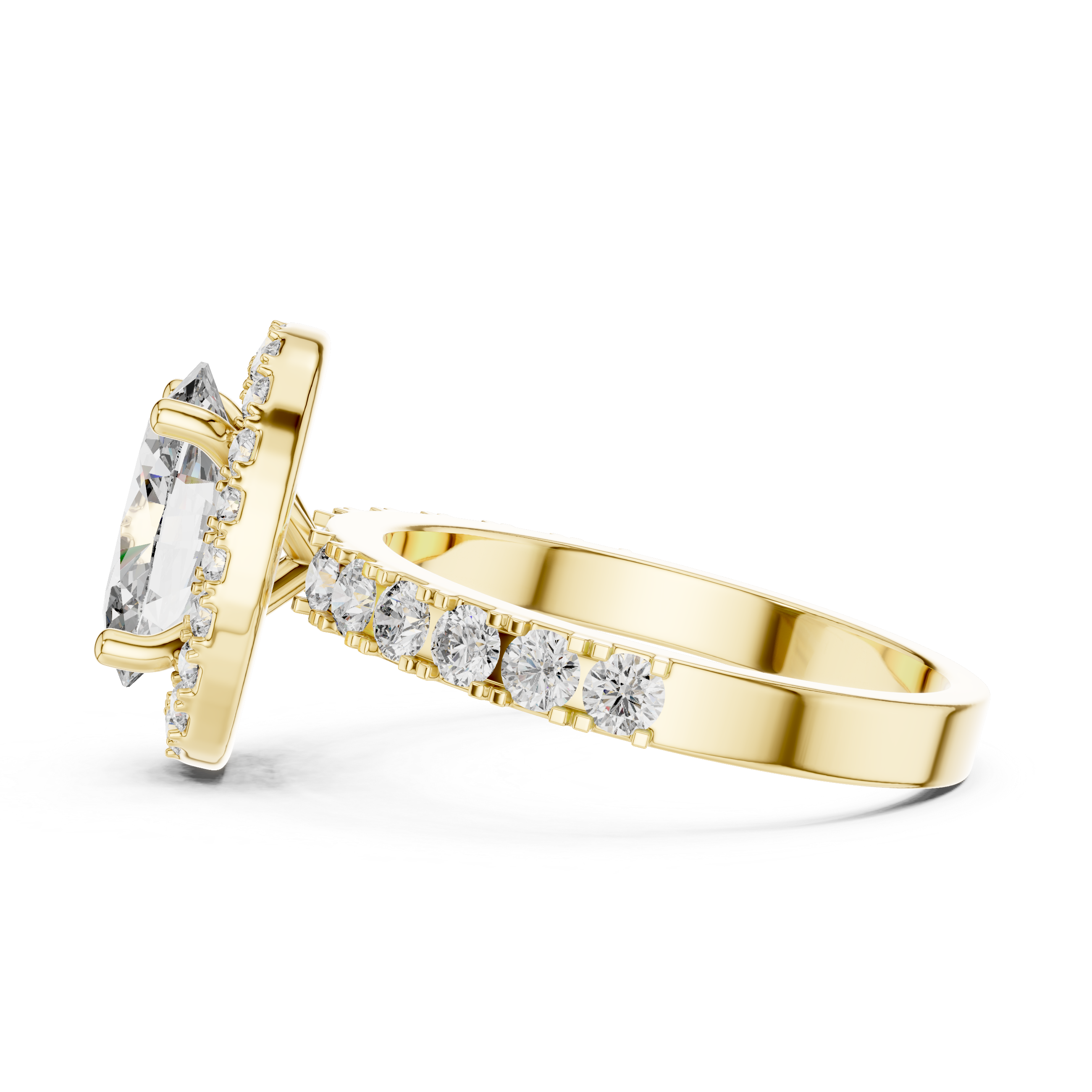 OVAL HALO SETTING ENGAGEMENT RING