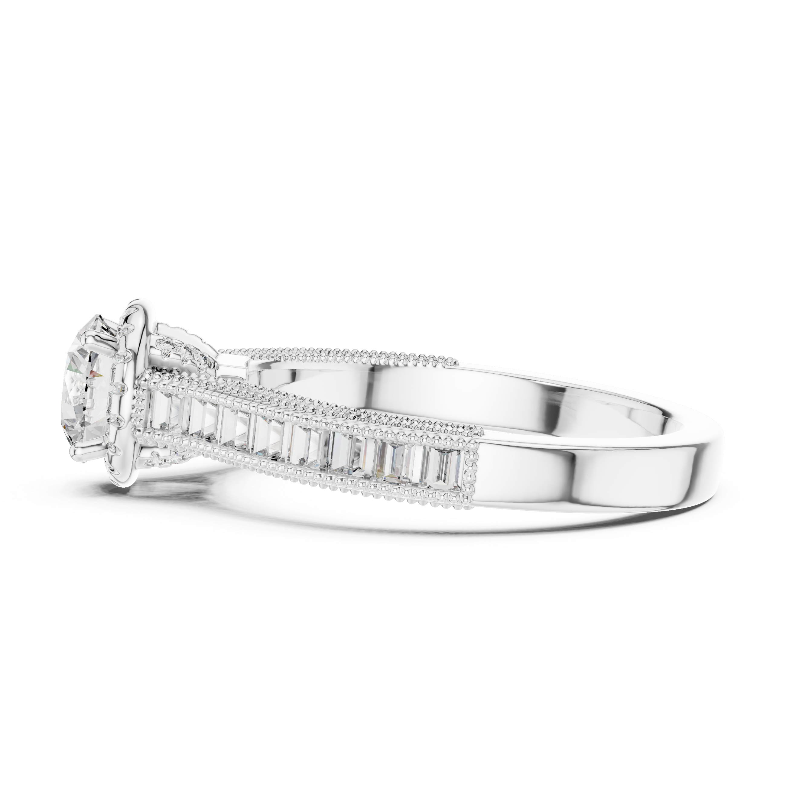 4CT PEAR WITH HALO SETTING ENGAGEMENT RING